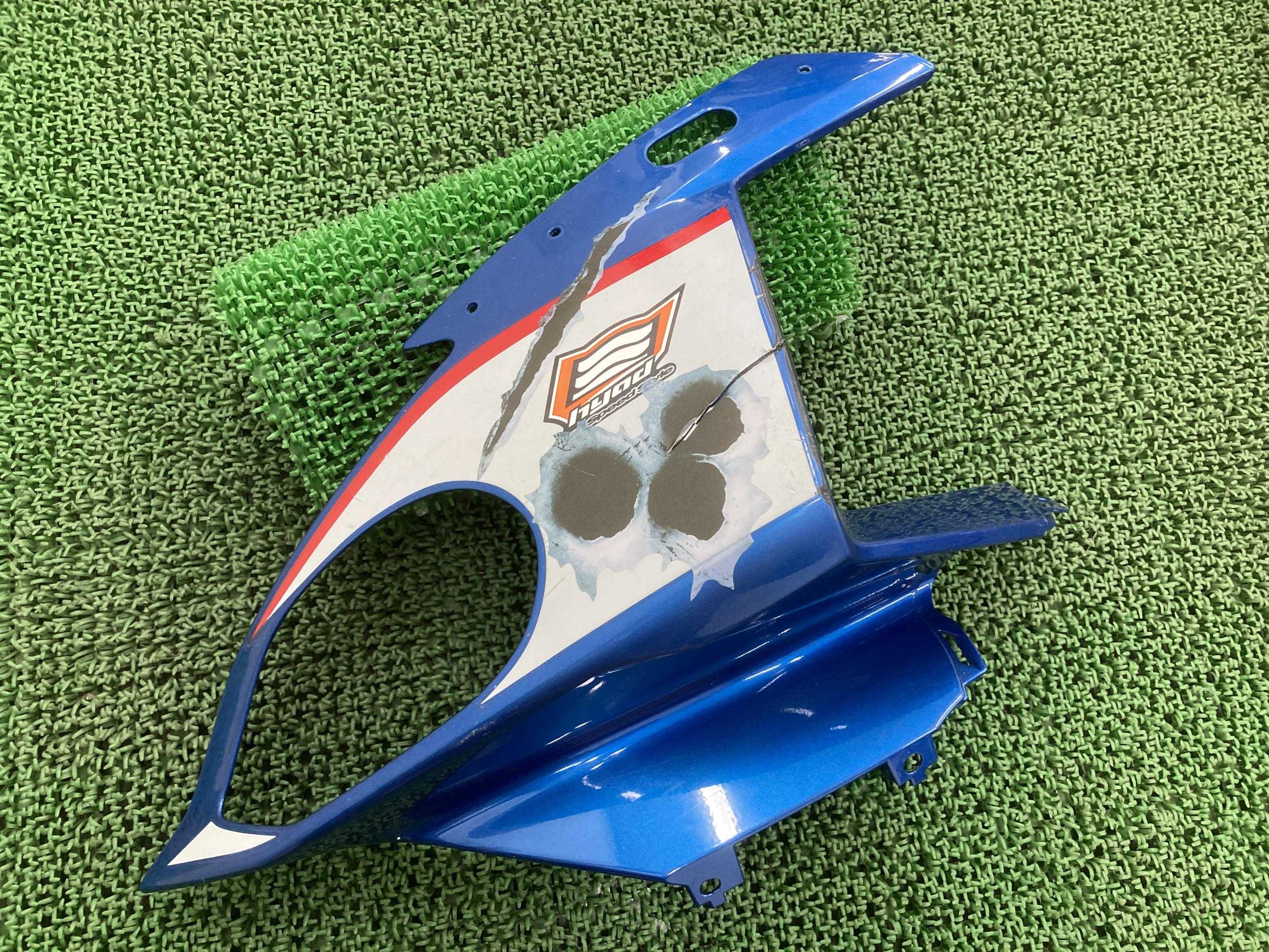S1000RR アッパーカウル 左 白/青/赤 BMW 純正 バイク 部品 15～18年 修復素材やペイント素材に 品薄 希少品 車検 Genuine 【中古】 89