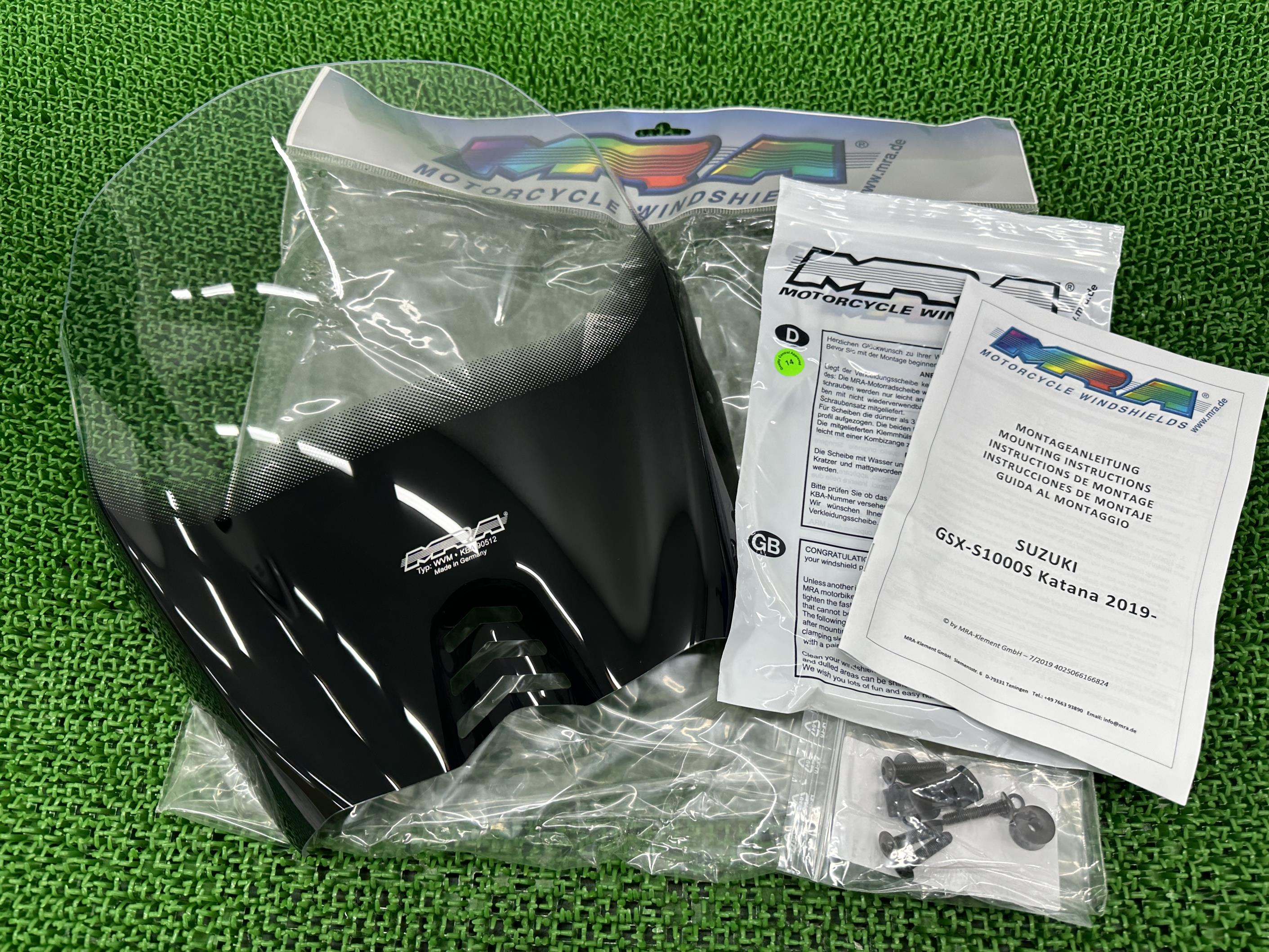 MRA製KATANA スクリーン 在庫有 即納 社外 新品 バイク 部品 19年～GSX-S1000S カタナ スポイラースクリーン クリア 未使用品 2