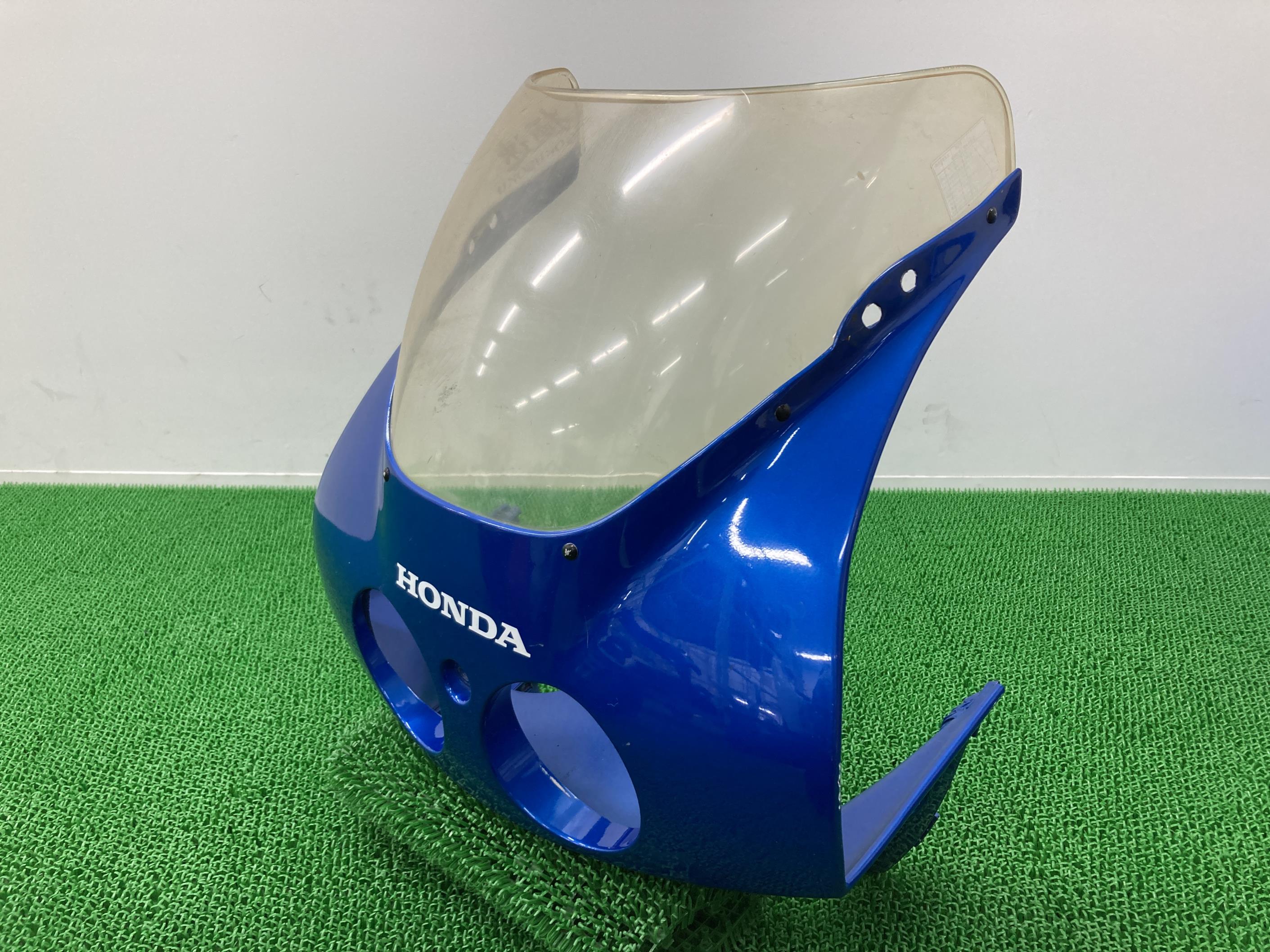 VFR400R アッパーカウル 青 ホンダ 純正 バイク 部品 NC30 スクリーン ペイント素材に 品薄 希少品 車検 Genuine 【中古】 30