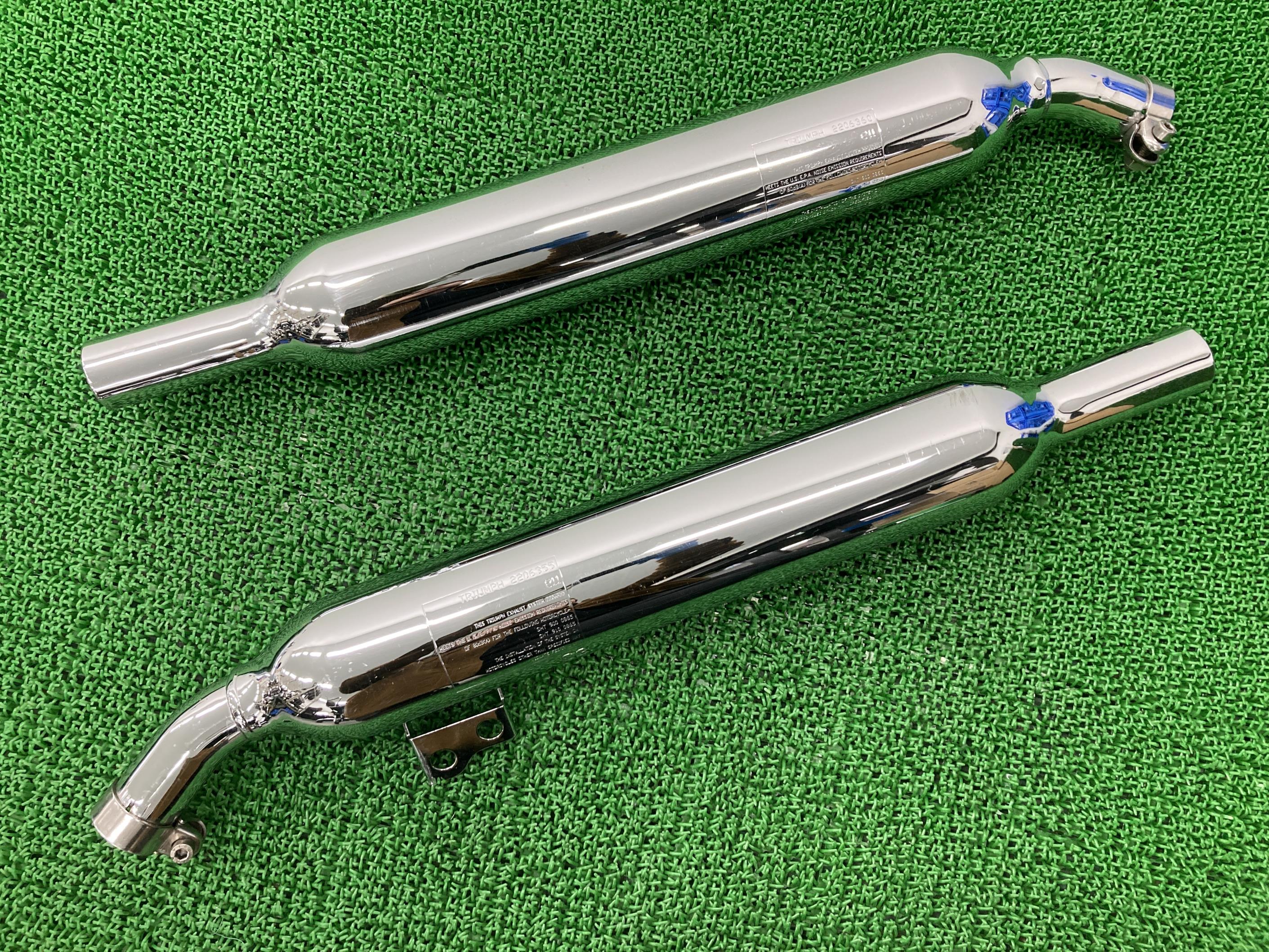 楽天市場】ボンネビルT100 サイレンサーマフラー 左右 トライアンフ