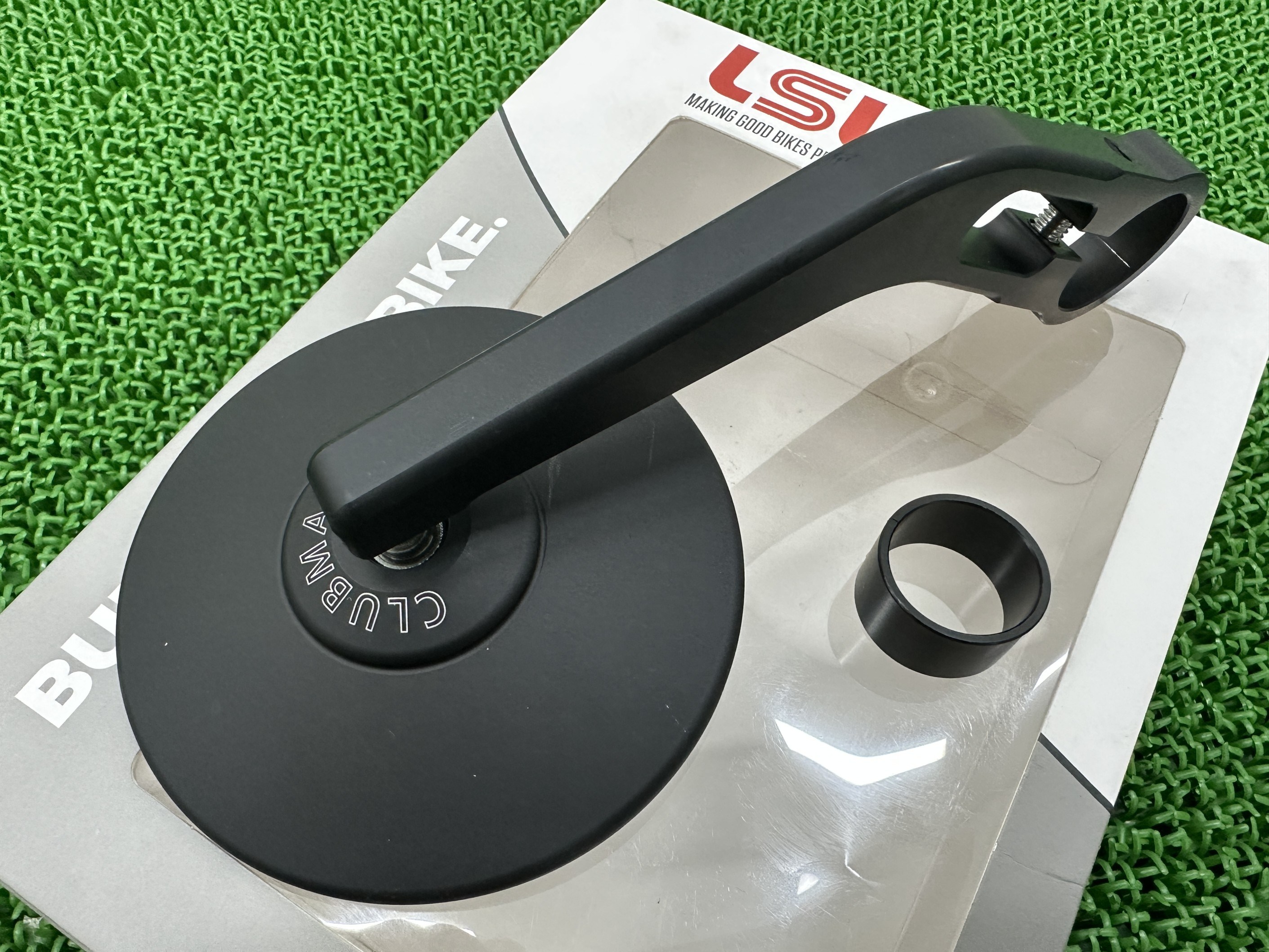 LSL製 ミラー 片側 黒 社外 中古 バイク 部品 バーエンドミラー φ22.2~25.4ハンドル用 クラブマン SR400 MT 13|ティーエスパーツ 店