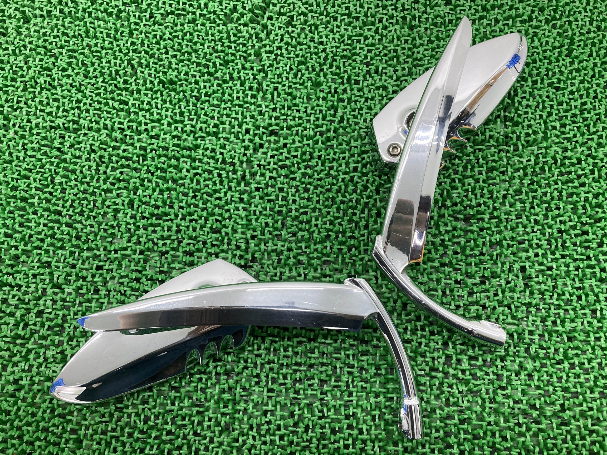 クリアキン製ハーレーミラー左右社外バイク部品サイトミラーSCYTHEスポーツスターダイナソフテイルツーリング【中古】 33