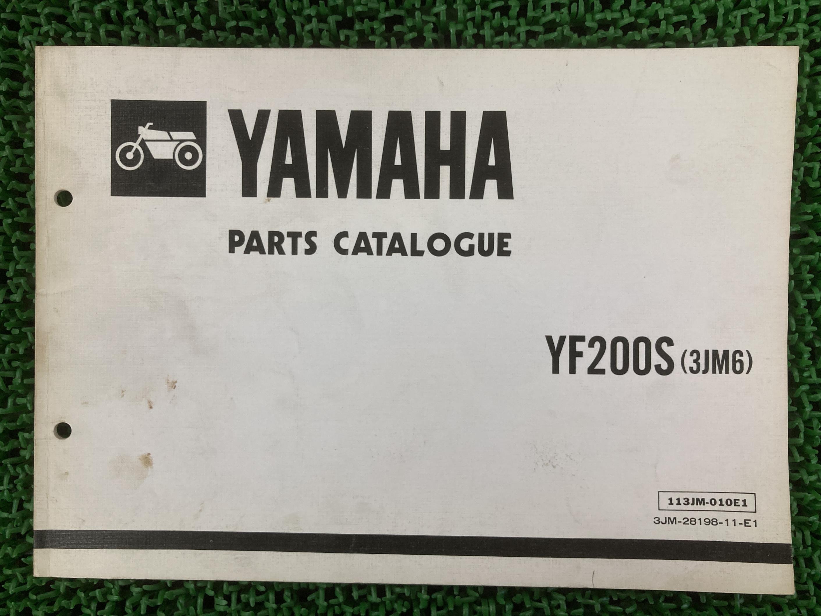 YF200S パーツリスト 英語版 ヤマハ 正規 バイク 整備書 3JM6 3JM 3JM Xu 車検 パーツカタログ 整備書 【中古】 Qo
