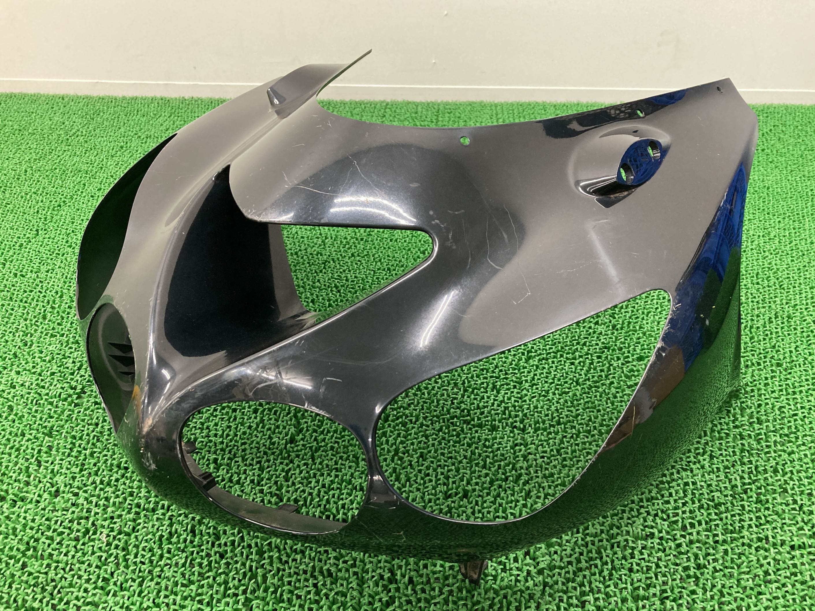 ZZ-R1400 アッパーカウル 黒 カワサキ 純正 バイク 部品 ZX1400A ZXT40A NinjaZX-14 修復素材に 品薄 車検 Genuine 【中古】 83
