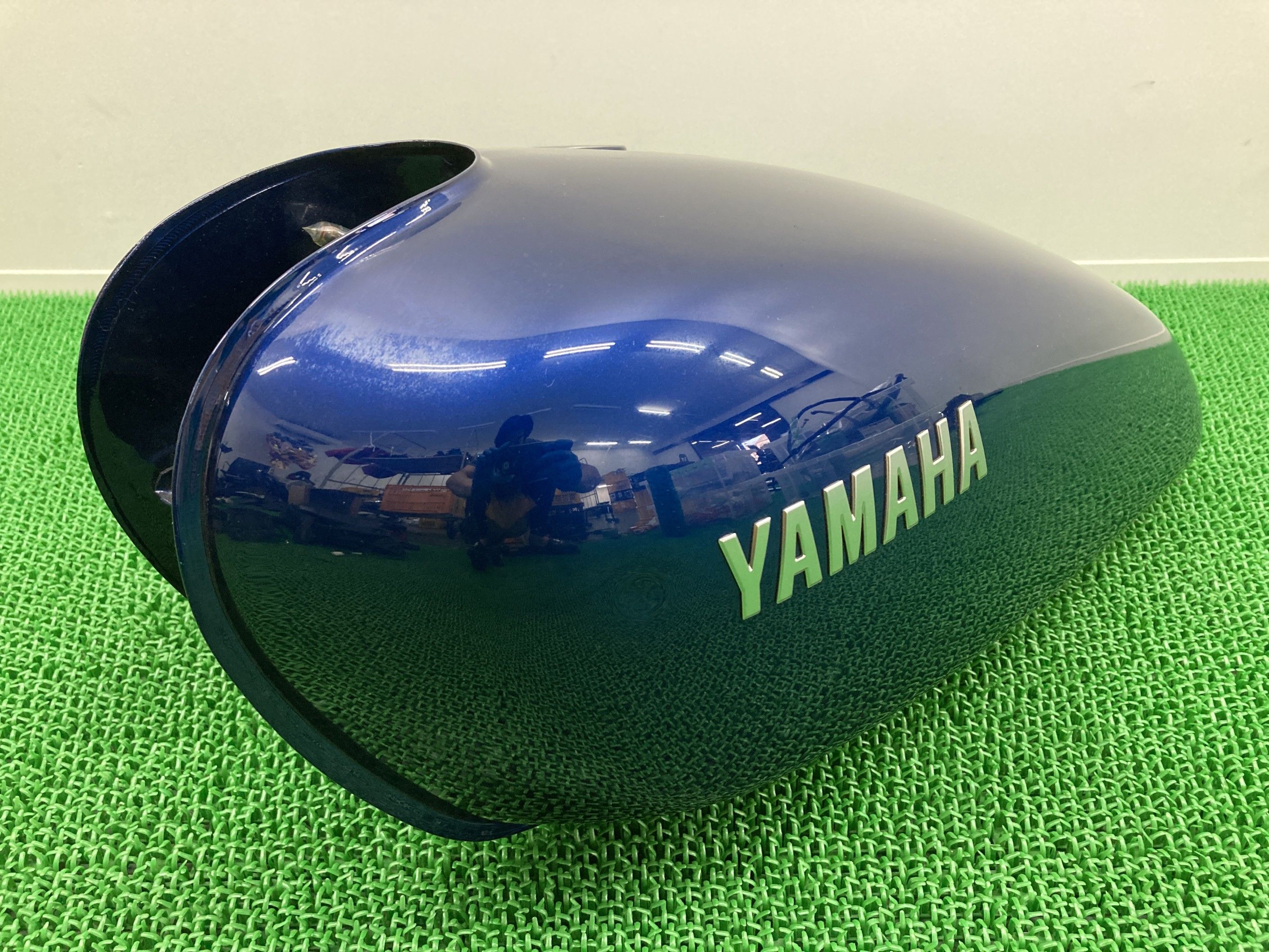 SR400 タンク 青M ヤマハ 純正 バイク 部品 2BL-RH16J ファイナル ダルパープリッシュブルーメタリック フューエルタンク 燃料タンク ガソリンタンク 車検 Genuine 【中古】 hO