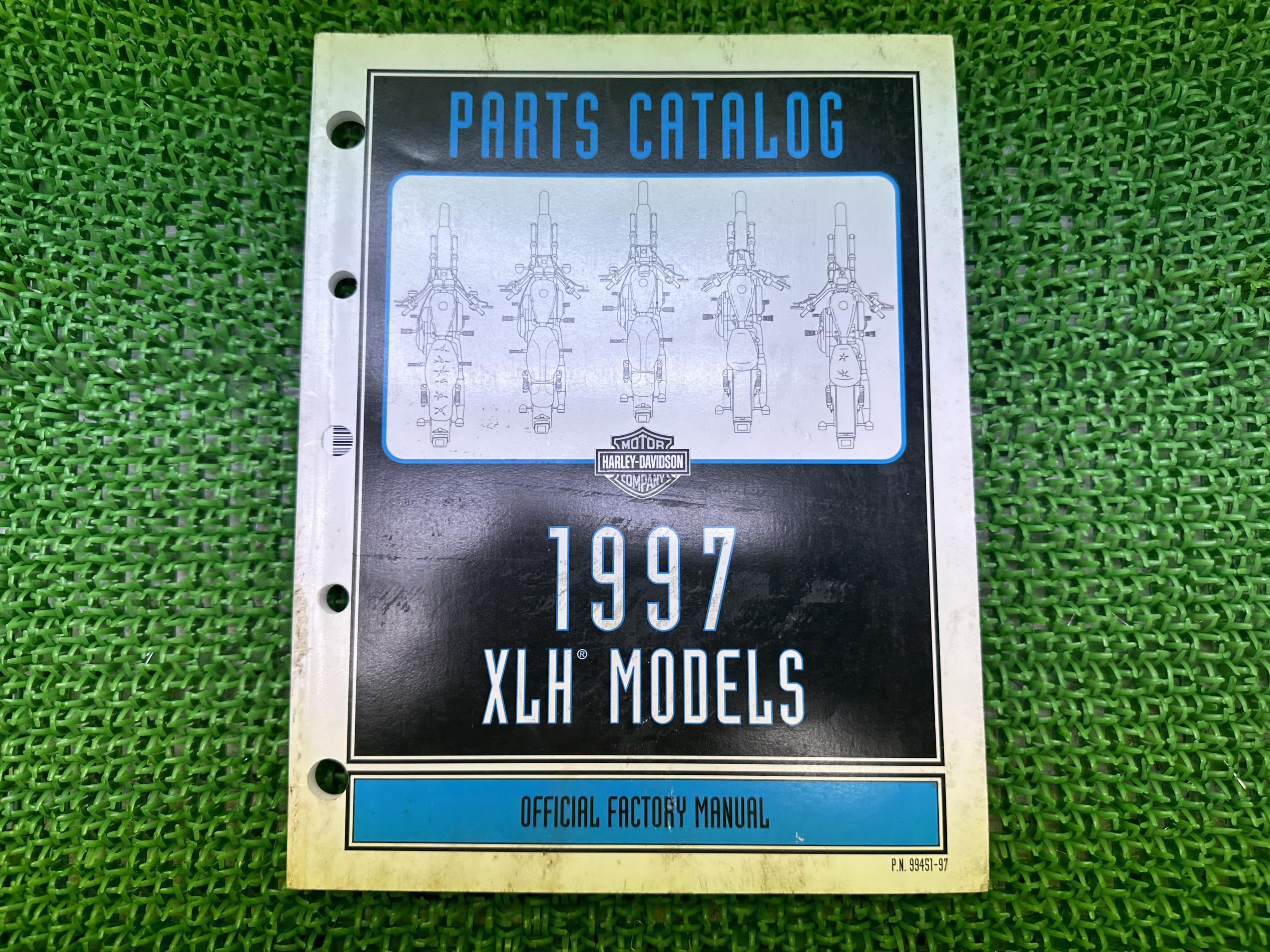XLH パーツリスト 英語版 ハーレー 正規 バイク 整備書 スポーツスター 1997年XLHモデル パーツカタログ 車検 パーツカタログ 整備書 【中古】 Pp