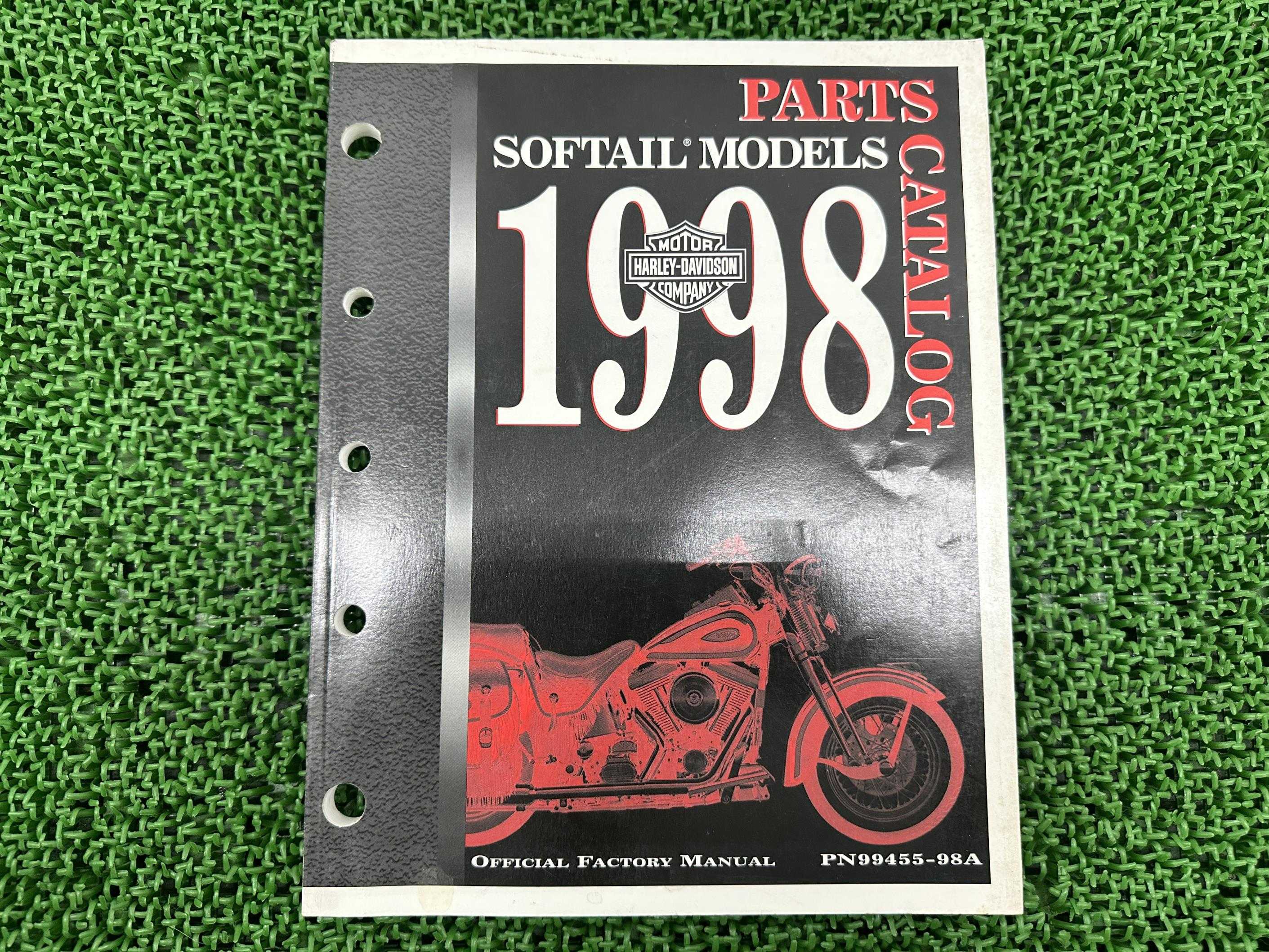 ソフテイル パーツリスト 英語版 ハーレー 正規 バイク 整備書 1998年ソフテイルモデル パーツカタログ 美品 車検 パーツカタログ 整備書 【中古】 zH｜ティーエスパーツ　店