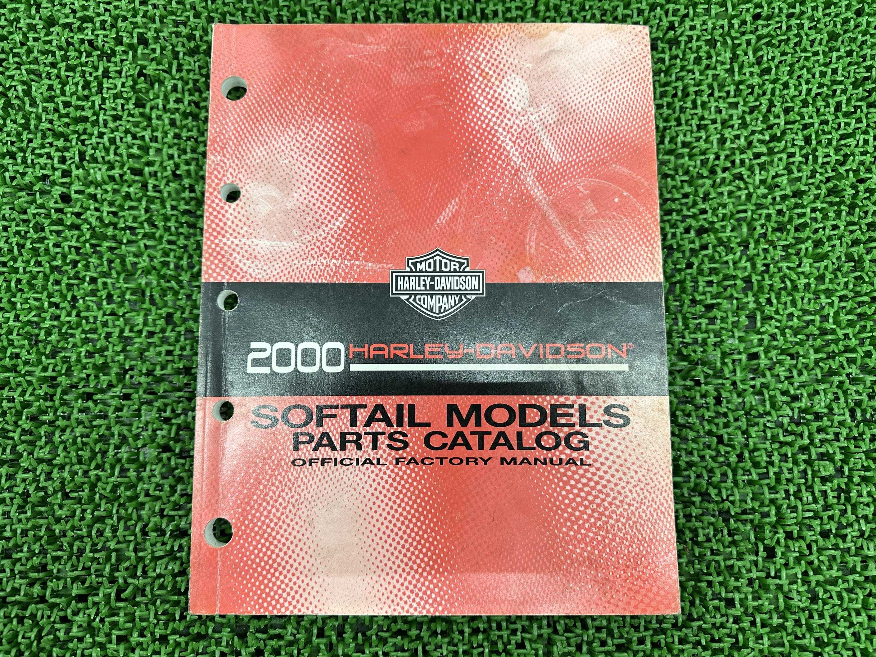 ソフテイル パーツリスト 英語版 ハーレー 正規 バイク 整備書 2000年ソフテイルモデル パーツカタログ FXST 車検 パーツカタログ 整備書 【中古】 pB