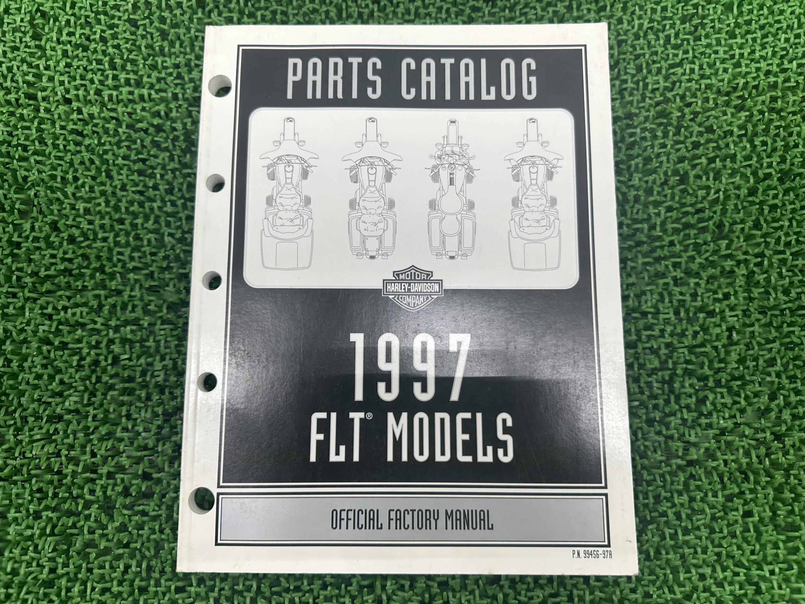 FLT パーツリスト 英語版 ハーレー 正規 バイク 整備書 1997年FLTモデル ツーリング 美品 車検 パーツカタログ 整備書 【中古】 Wn｜ティーエスパーツ　店