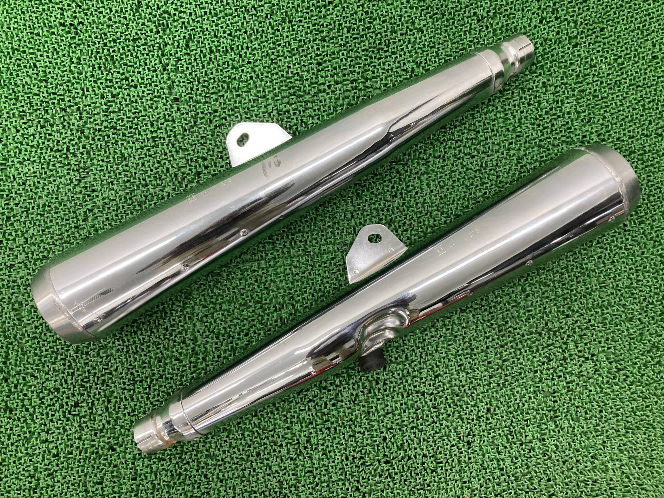ゼファー750 サイレンサーマフラー 左右 K273 カワサキ 純正 バイク 部品 ZR750C コケキズ無し 希少品 品薄 車検 Genuine 【中古】 yQ｜ティーエスパーツ　店