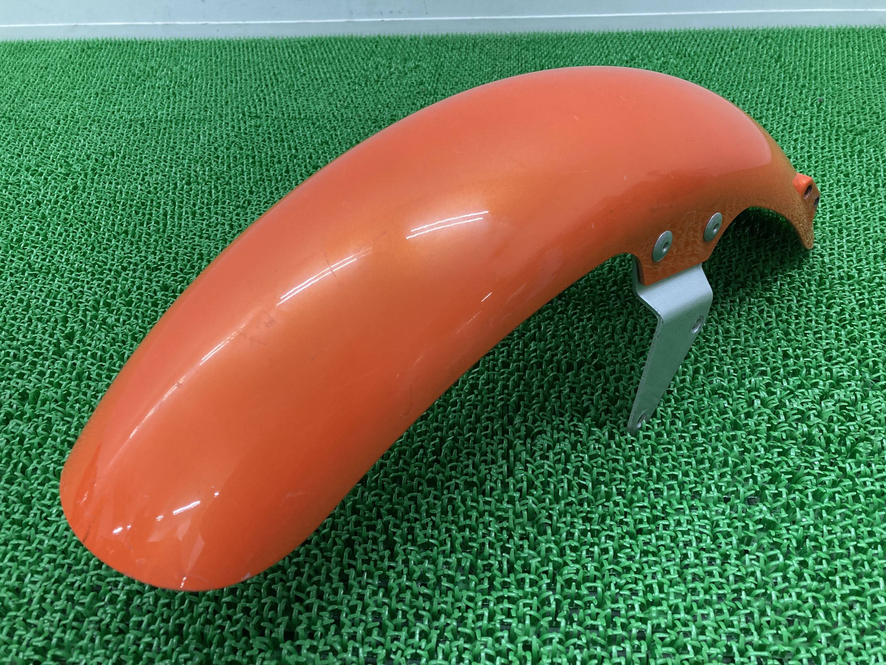 ドラッグスター400 フロントフェンダー 橙M 4TR ヤマハ 純正 バイク 部品 VH01J VH02J 割れ欠け無し 希少品 品薄 車検 Genuine 【中古】 Af