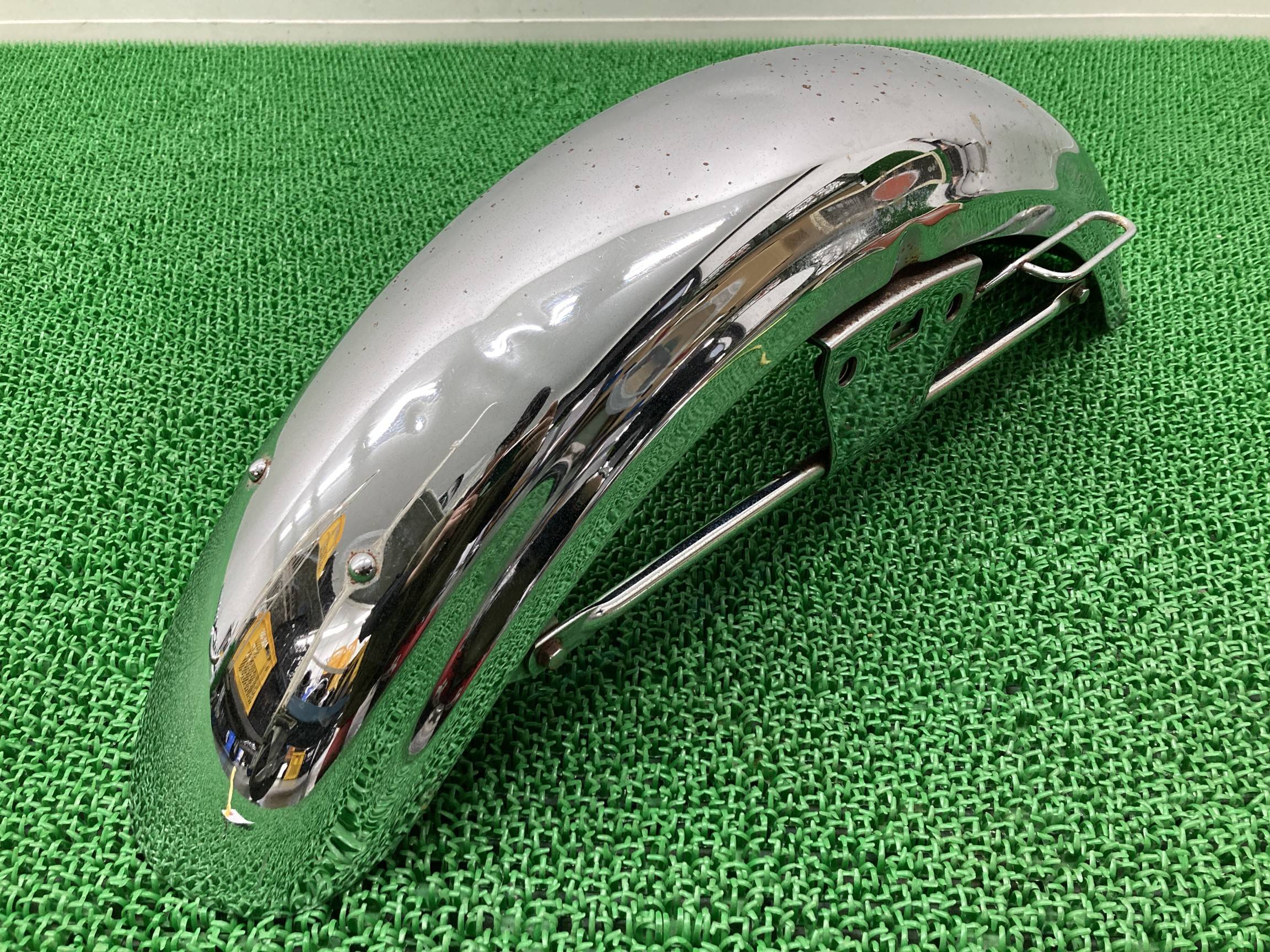 エストレヤ フロントフェンダー カワサキ 純正 バイク 部品 BJ250A エストレア ESTRELLA 修復素材に コケキズ無し 品薄 車検 Genuine 【中古】 fG|ティーエスパーツ 店