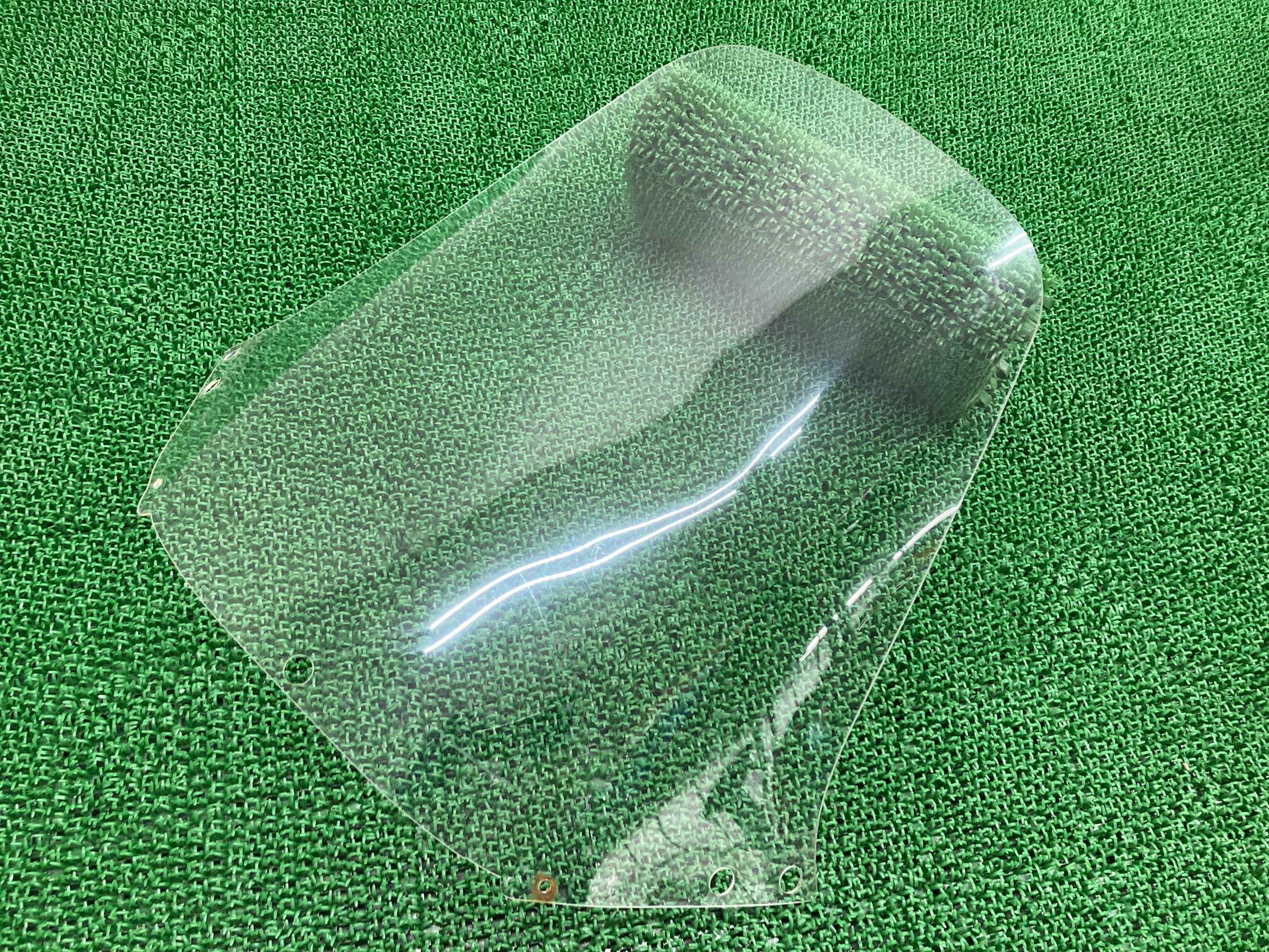 フュージョン スクリーン 社外 バイク 部品 MF02 FUSION クリア ウインドシールド ロング おすすめ品 割れ欠け無し 高さ495mm 【中古】 hB|ティーエスパーツ 店