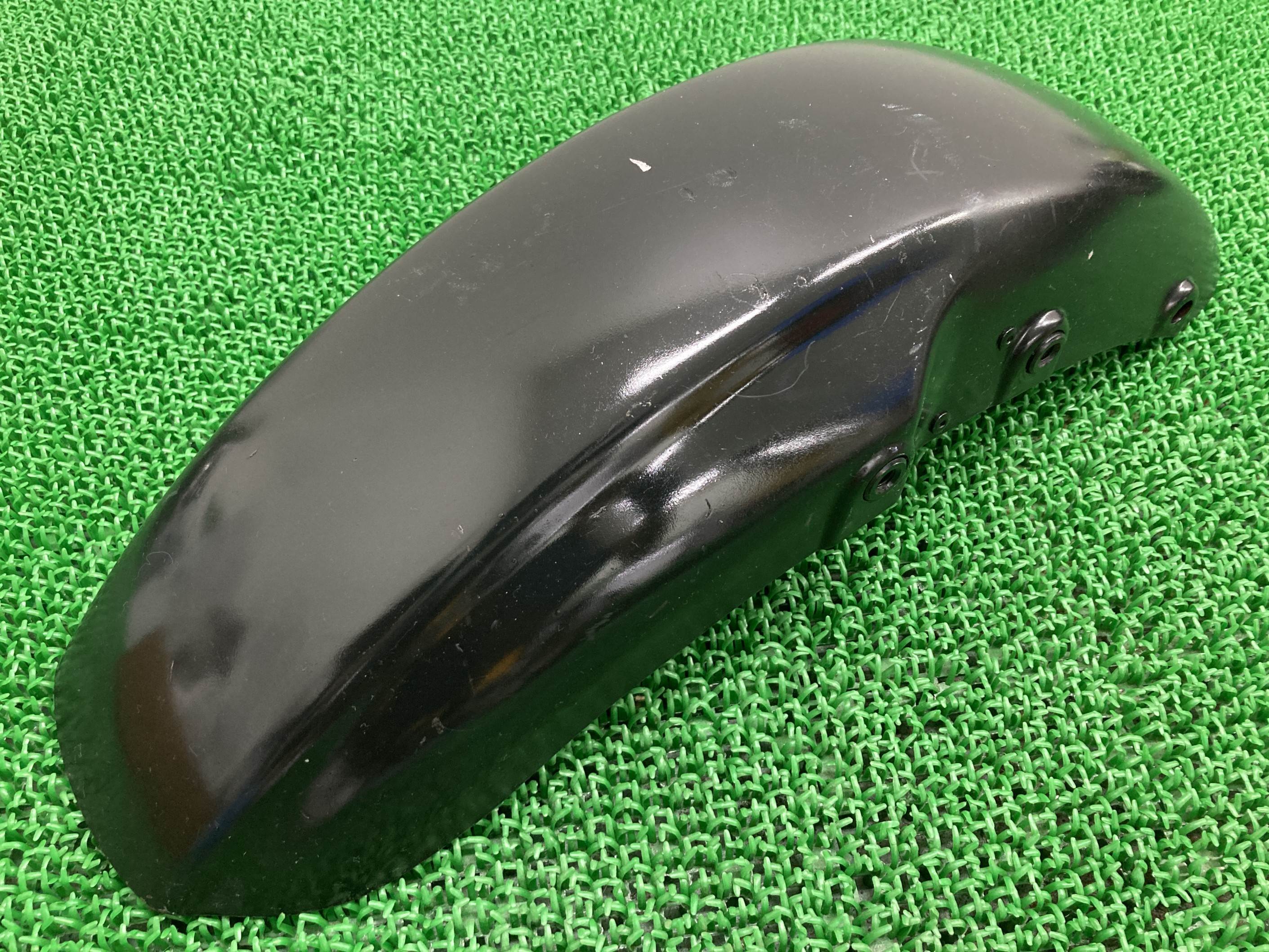 ZRX400 フロントフェンダー 黒 社外 バイク 部品 ZR400E ノーマルタイプ ペイント素材に 割れ欠け無し 【中古】 fK｜ティーエスパーツ　店
