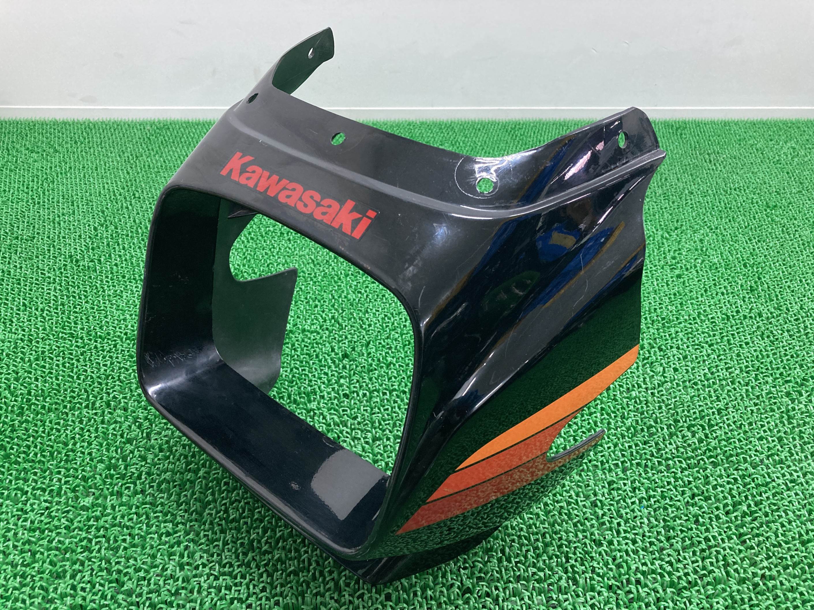 GPZ250F ビキニカウル 黒 カワサキ 純正 バイク 部品 EX250C 角目 フロントカウル ライトカウル 割れ欠け無し 当時物 希少 車検 Genuine 【中古】 Xj｜ティーエスパーツ　店