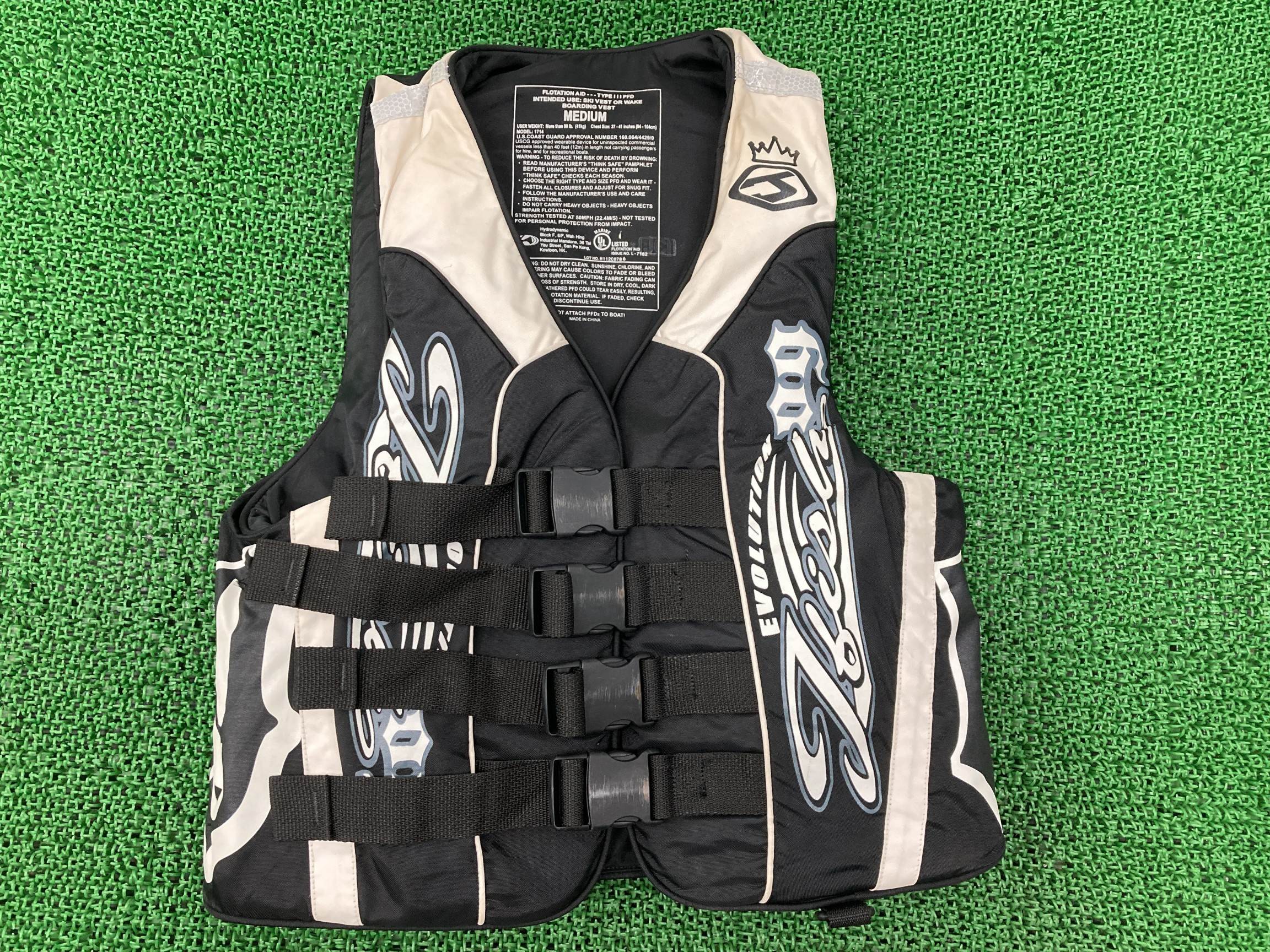 製 生命現象上衣 白/黒 J-FISH 社外 自動自転車 部分品 M大きさ エボリューションライフベスト フローティング限りない 破れ目絶無 おすすめ品 【中古】 Ff