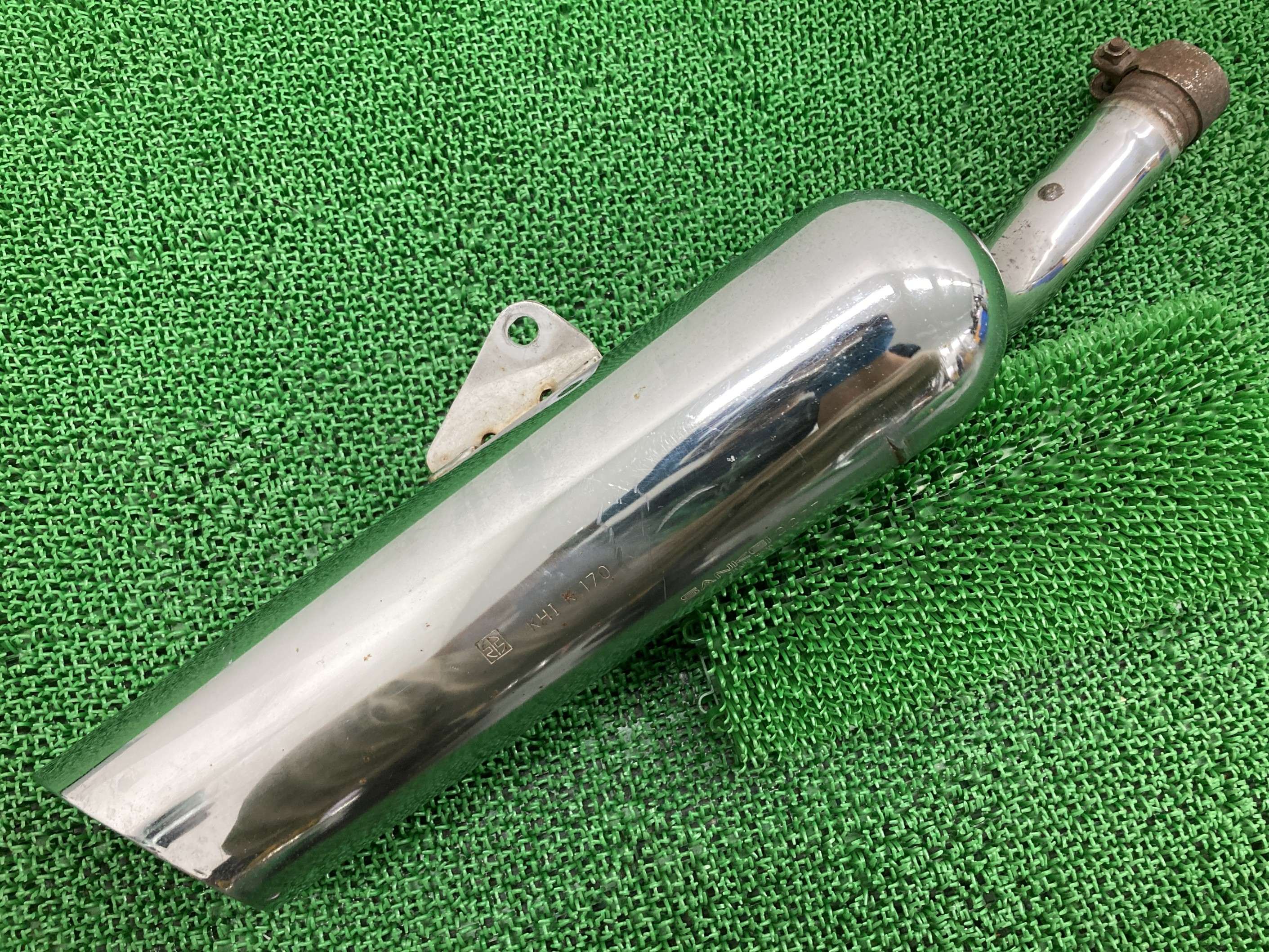 エリミネーター250SE サイレンサーマフラー K170 カワサキ 純正 バイク 部品 BJ250A ELIMINATOR250SE カスタム素材に コケキズ無し 車検 Genuine 【中古】 mX｜ティーエスパーツ　店