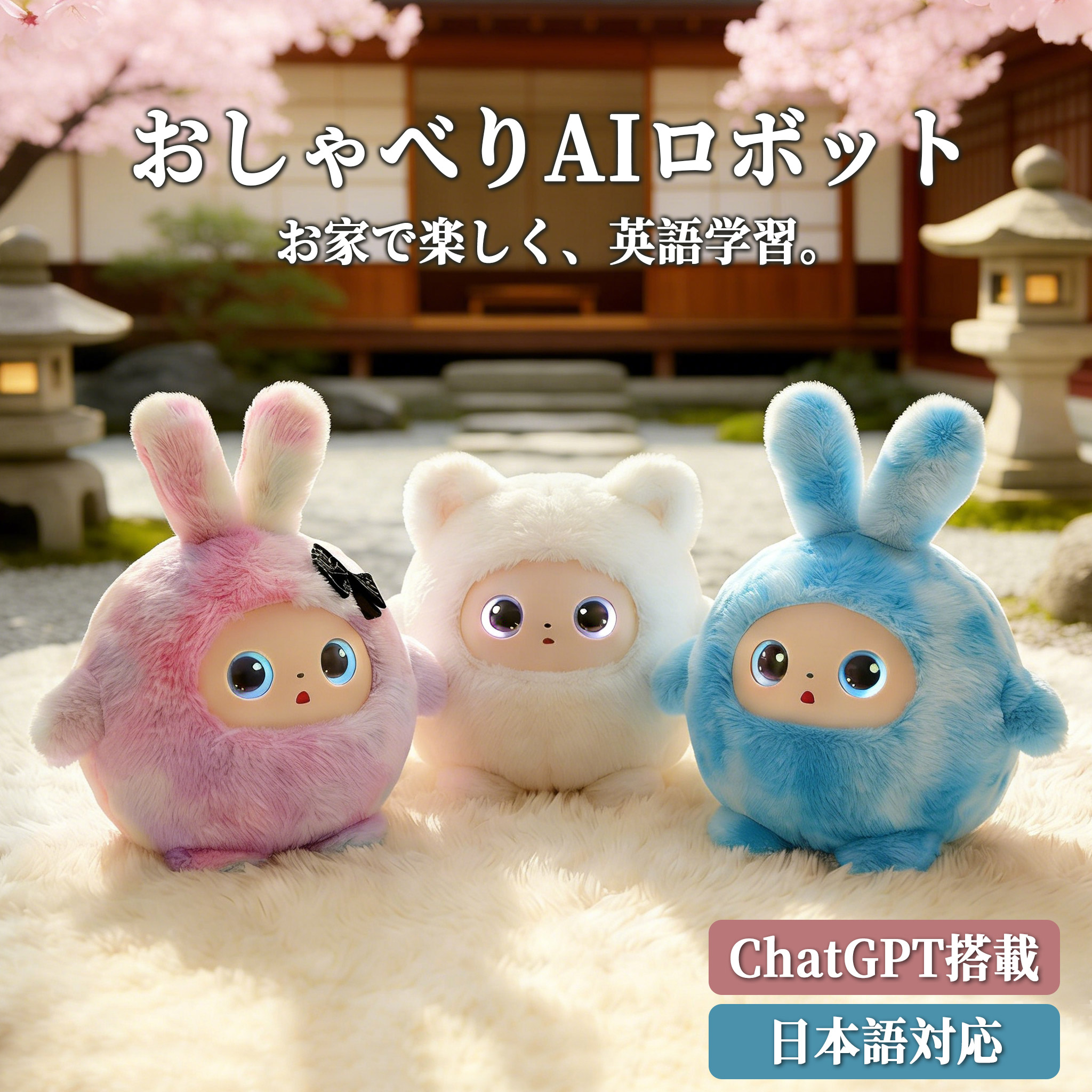 AIぬいぐるみ うさぎ ぬいぐるみ 日本語対応 11言語 ChatGPT対応 感情表現の瞳 おしゃべり 学習 ロボット 電子ペット おもちゃ 英語 子供 孫 誕生日プレゼント ギフト こどもの日 男の子 女の子 小学生 知育玩具 3歳以上 誕生日プレゼント 子供 寝かしつけ 1年保証｜TSFR Life Store