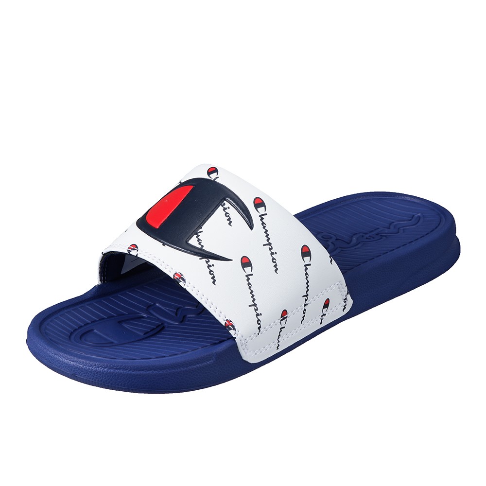 champion flip flops blue