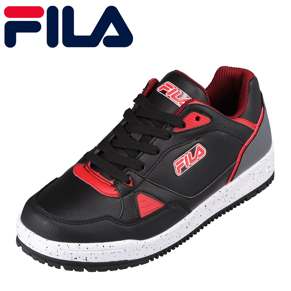 楽天市場 フィラ Fila Fc 6212 メンズ靴 靴 シューズ 2e相当 スニーカー 防水 雨の日 防滑 滑りにくい 大きいサイズ対応 ブラック レッド Sp Shoe Plaza シュープラザ