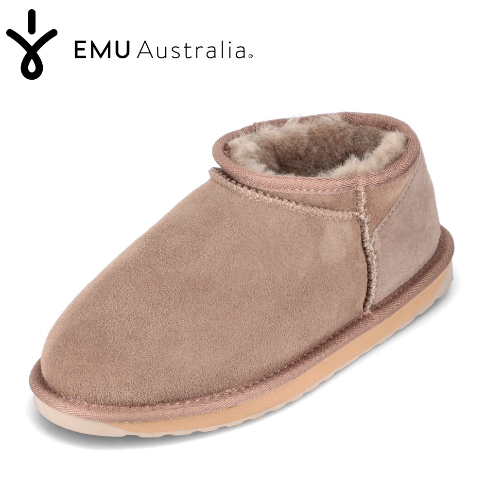 【全品P15倍!25日00:00~26H】エミュー EMU W13013 レディース靴 靴 シューズ 3E相当 ショート ブーツ スリッパ ルーム シューズ 防寒 シープスキン ムートン ボア ファー あったか 冬 人気 ブランド ブラウン SP|SHOE・PLAZA(シュープラザ)