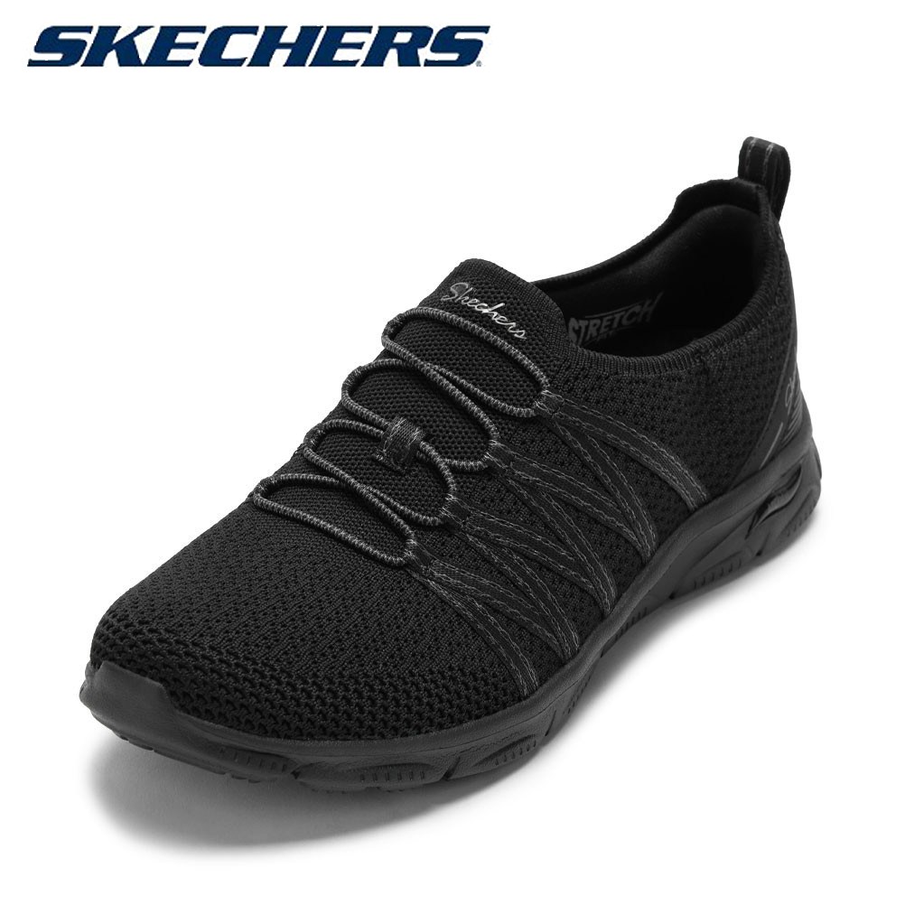 スケッチャーズ SKECHERS 100728 レディース靴 靴 シューズ 2E スニーカー スリッポン ARCH FIT SUNNY-CREAT アーチフィット サニー ローカットスニーカー シンプル ブラック 243106130.jpg