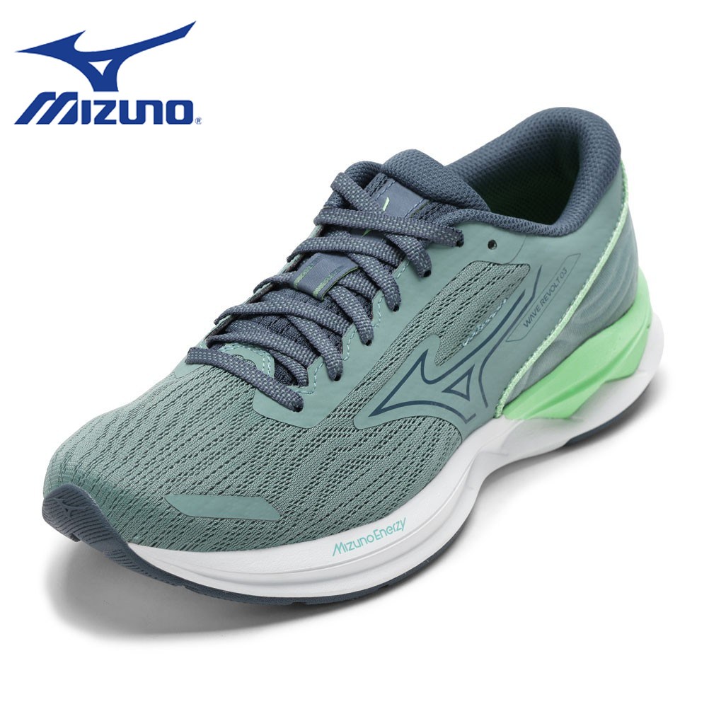 ミズノ MIZUNO J1GC231461 レディース靴 靴 シューズ 2E スニーカー ランニングシューズ WAVE REVOLT 3 柔らかい ローカットスニーカー 人気 ブランド ダークグリーン SP
