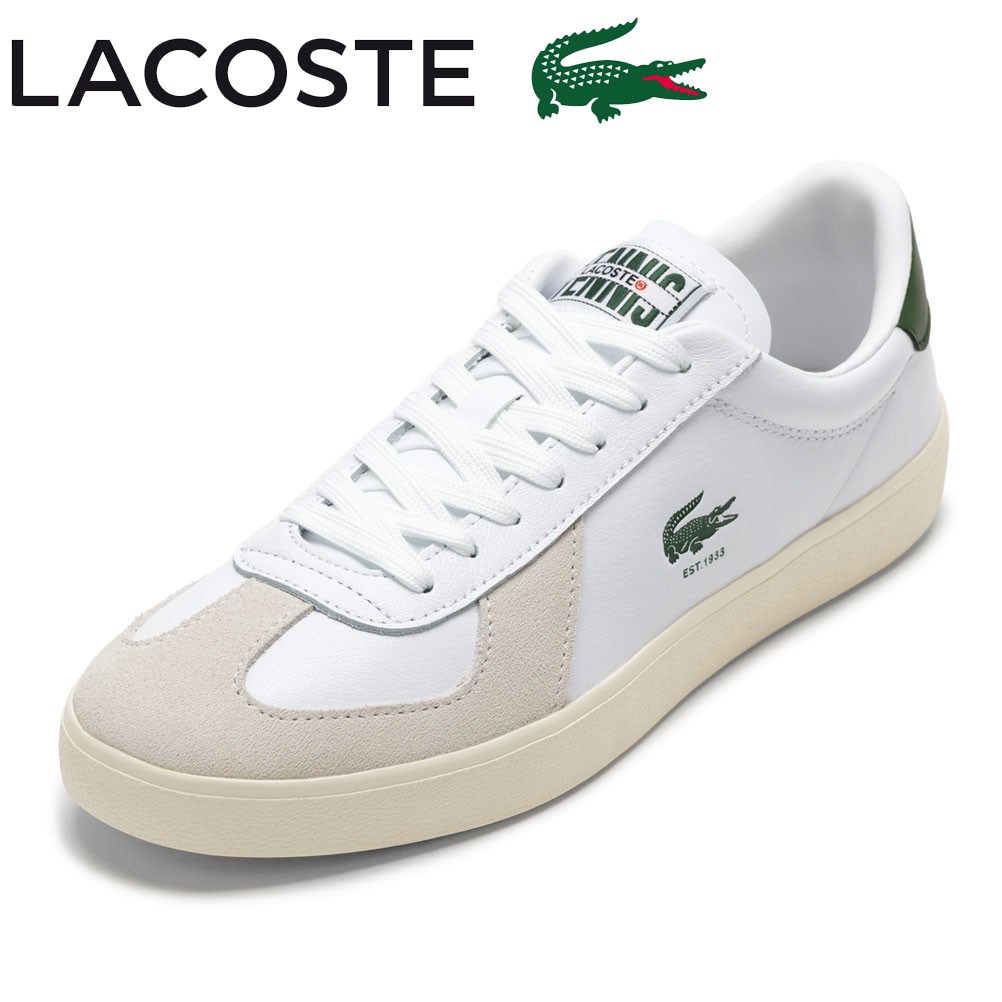 ラコステ LACOSTE 49SMA0063 メンズ靴 靴 シューズ 2E相当 スニーカー BASESHOT PRO 125 3 SMA ローカットスニーカー シンプル 洗練 人気 ブランド オフホワイト SP｜SHOE・PLAZA（シュープラザ）