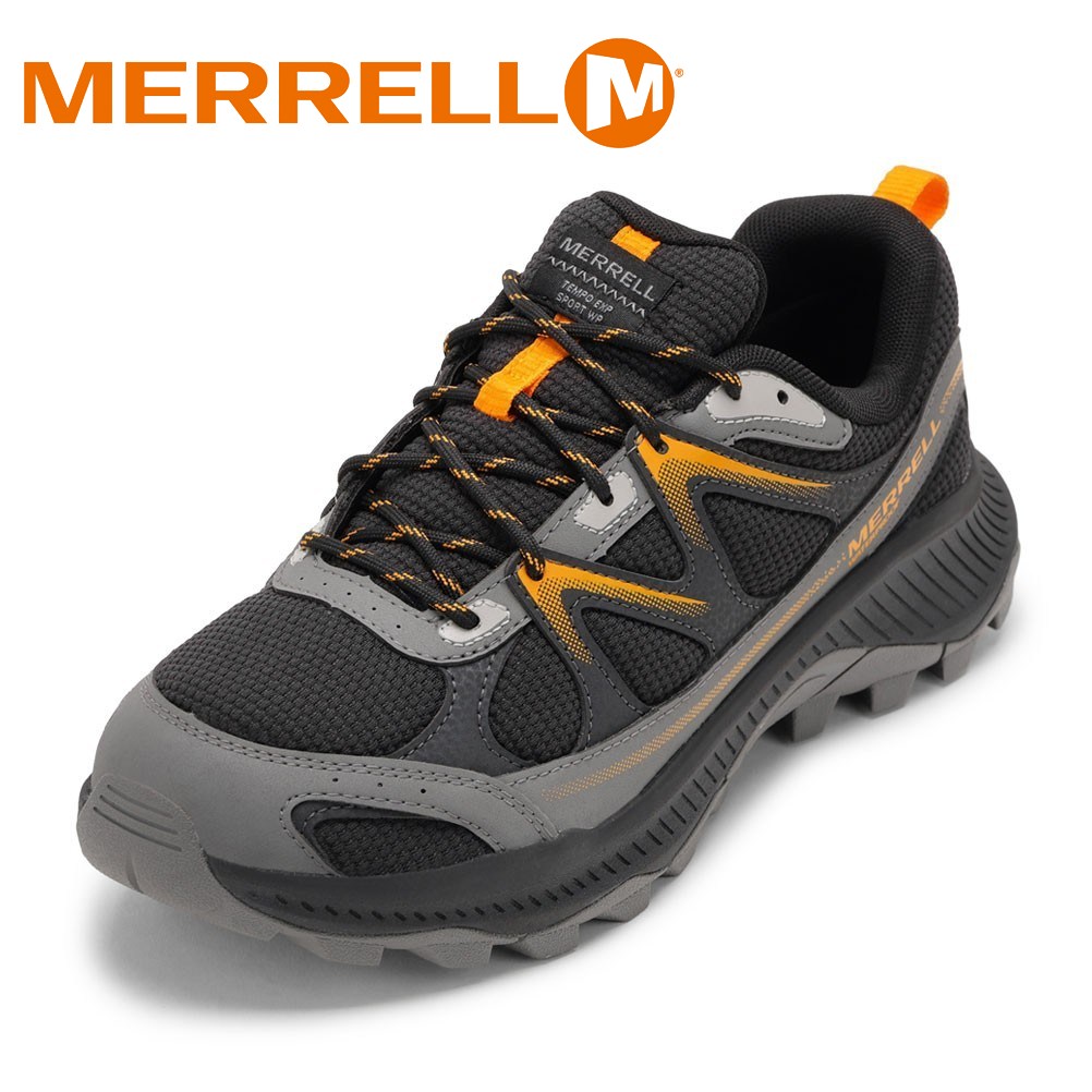 メレル MERRELL J500655 メンズ靴 靴 シューズ 2E相当 スニーカー アウトドア シューズ 防水 TEMPO EXP SPORT WP ハイキング キャンプ 晴雨兼用 ローカットスニーカー 限定 人気 ブランド ブラック SP