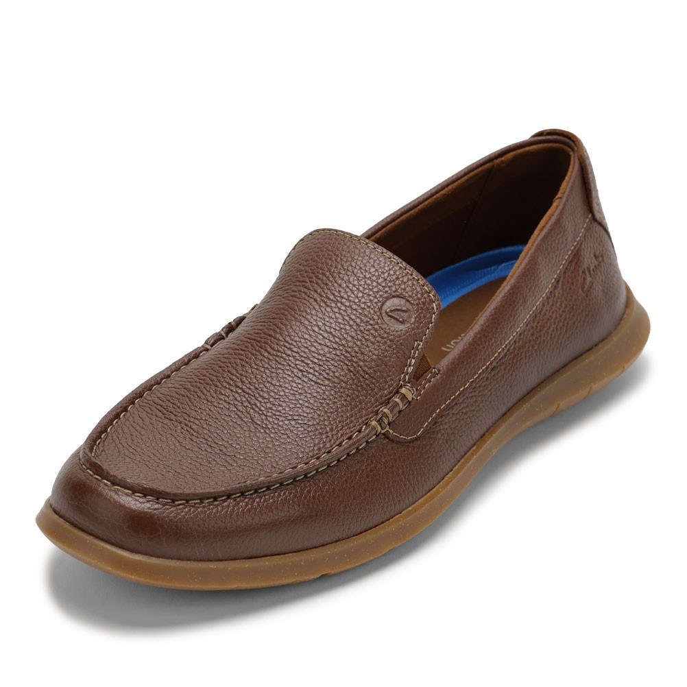クラークス Clarks 26176954 メンズ靴 靴 シューズ 3E相当 ローファー カジュアル シューズ スリッポン 軽量 Flexway Step フレックスウェイステップ ビジネス オフィス 通勤 レザー シンプル 人気 ブランド ライトブラウン SP