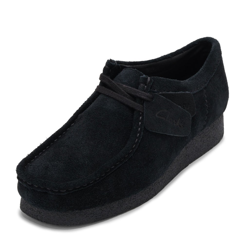クラークス Clarks 26177833L レディース靴 靴 シューズ 3E相当 カジュアル シューズ モカシン 防水 雨 WallabeeEVO WP ワラビーエヴォ ウォータープルーフ クッション性 耐久性 スエード グリップ力 ラバー 人気 ブランド ブラック SP