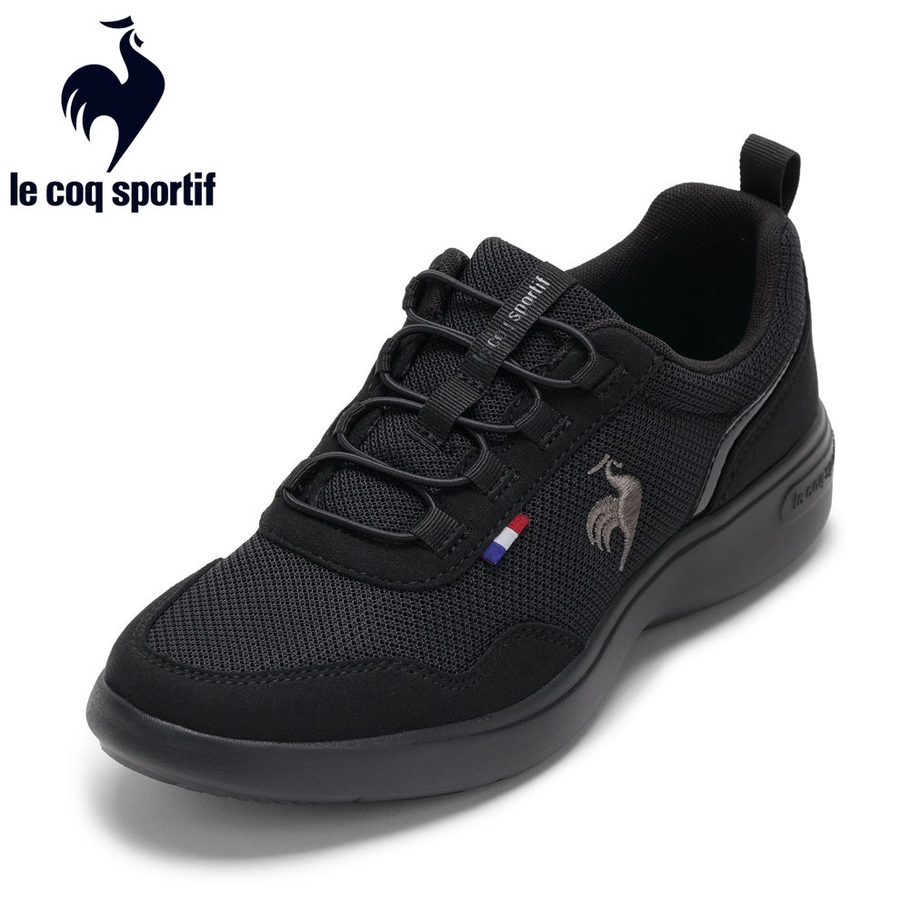 ルコックスポルティフ le coq sportif LU5SSN08LZ レディース靴 靴 シューズ 3E スニーカー 軽量 LA RHONE クッション性 消臭 伸縮性 屈曲性 低反発 ローカットスニーカー 人気 ブランド ブラック×ブラック SP