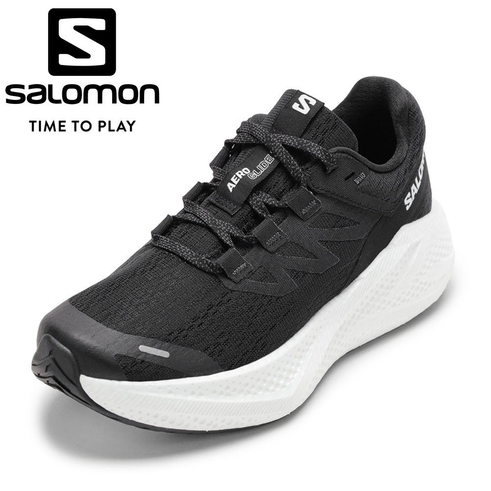 サロモン SALOMON L47759800 レディース靴 靴 シューズ 2E スニーカー 駈けっくら 形づくる シューズ 軽さ AERO GLIDE 3 W 座蒲団性 嵌まる ローカットスニーカー 一般受け ブランド名 黒いこと×白いこと SP