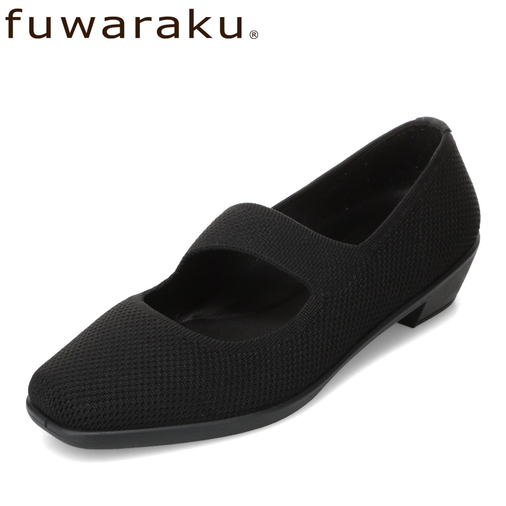 バラ装飾の黒いフラットシューズ 楽天市場】フワラク fuwaraku FR-1114 スニーカーパンプス 3E