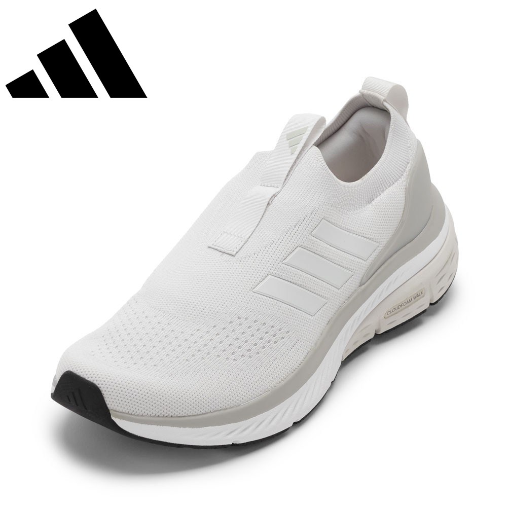 アディダス adidas JH6819 メンズ靴 靴 シューズ 2E スニーカー ランニング ウォーキング シューズ スリッポン 軽量 クッション性 通気性 メッシュ CLOUDFOAM WALK SOCK 衝撃吸収 通気性 柔らかい ニット ローカットスニーカー 人気 ブランド ライトグレー SP