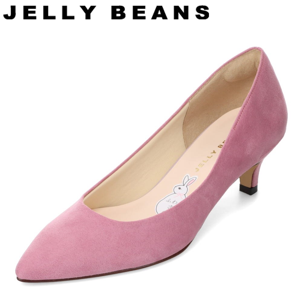 【全品P5倍！17日09:59まで】ジェリービーンズ JELLY BEANS JB-91004 レディース靴 靴 シューズ 2E パンプス はっ水 撥水 通勤 オフィス ビジネス セレモニー クッション性 抗菌 防臭 日本製 国産 ふわふわ ウレタン シンプル ポインテッドトゥ ピンク SP