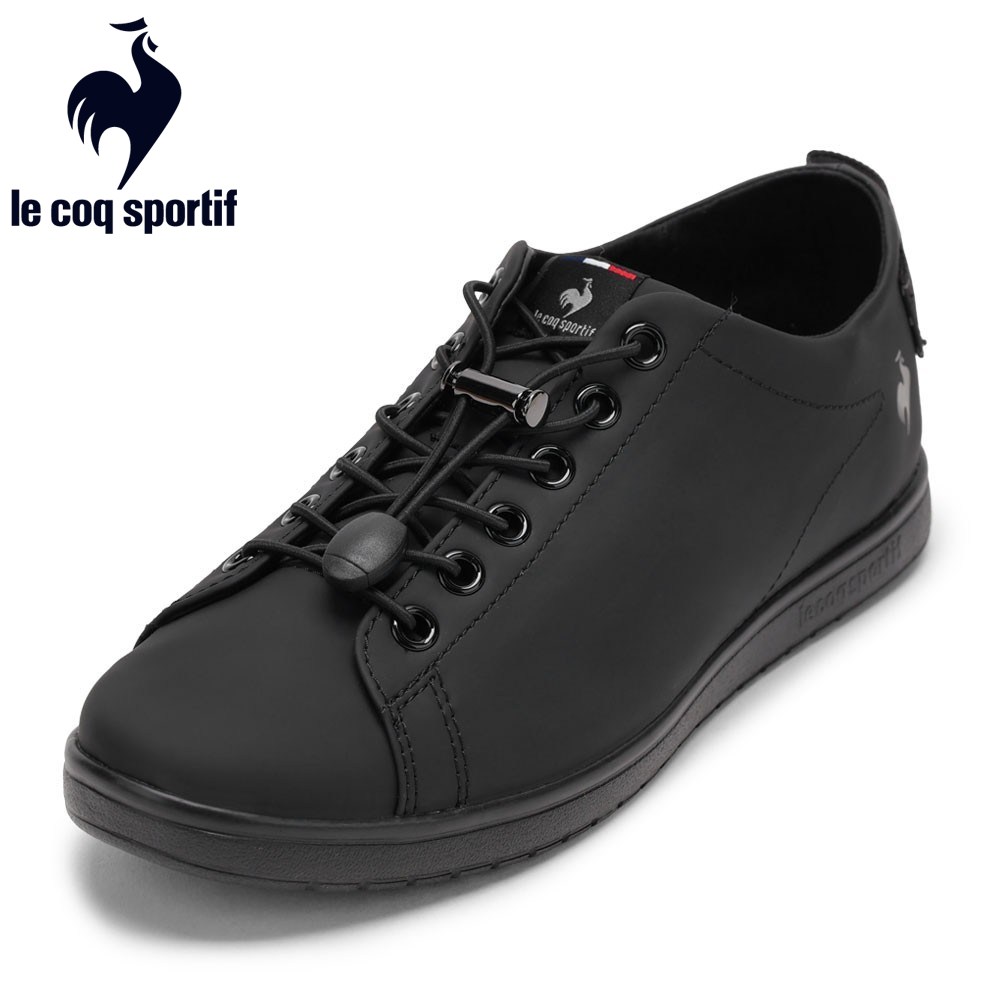 ルコックスポルティフ le coq sportif LU5SRS05LZ レディース靴 靴 シューズ 3E スニーカー 防水 軽量 コート シューズ 薄底 晴雨兼用 雨 LA アルマ T+R SM 旅行 ローカットスニーカー 人気 ブランド ブラック×グレー SP