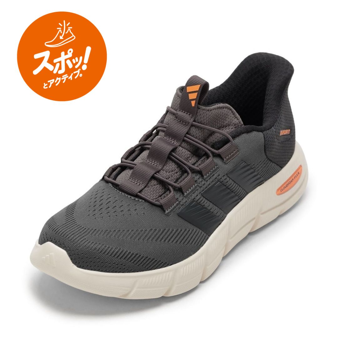 アディダス adidas KK3482 メンズ靴 靴 シューズ 2E スニーカー ランニングシューズ 軽量 通気性 メッシュ 伸縮性 CF FLEX RAPIDFIT 柔軟性 ローカットスニーカー 人気 ブランド チャコール SP