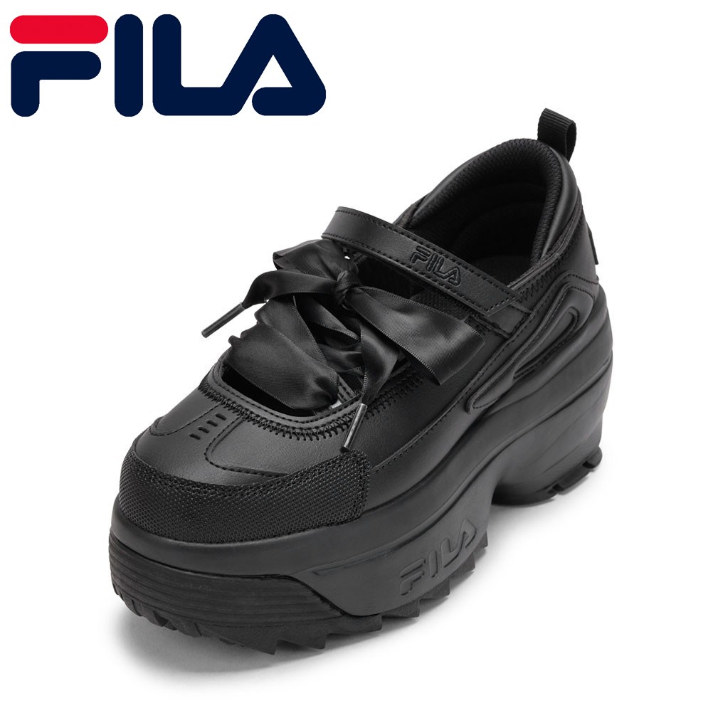 【全品P10倍！6日～9日まで】フィラ FILA FM0101978014 レディース靴 靴 シューズ 2E スニーカー パンプス メリージェーン 厚底 ボリュームソール  DISRUPTOR WEDGE B ローカットスニーカー 一般受け ブランド名 黒いこと SP