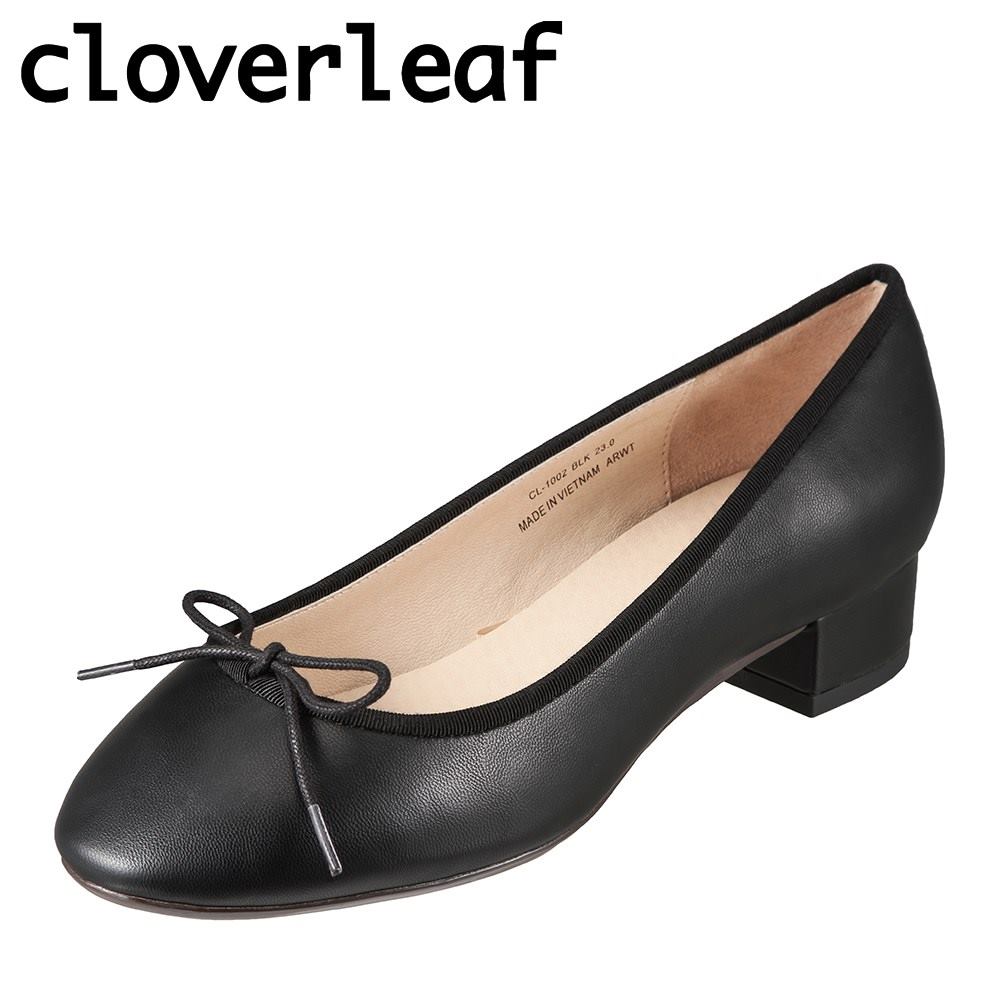 楽天市場 クローバーリーフ Cloverleaf Cl 1002 レディース靴 カジュアルパンプス ラウンドトゥパンプス 抗菌中敷き 小さいサイズ対応 大きいサイズ対応 ブラック 靴 チヨダ楽天市場店