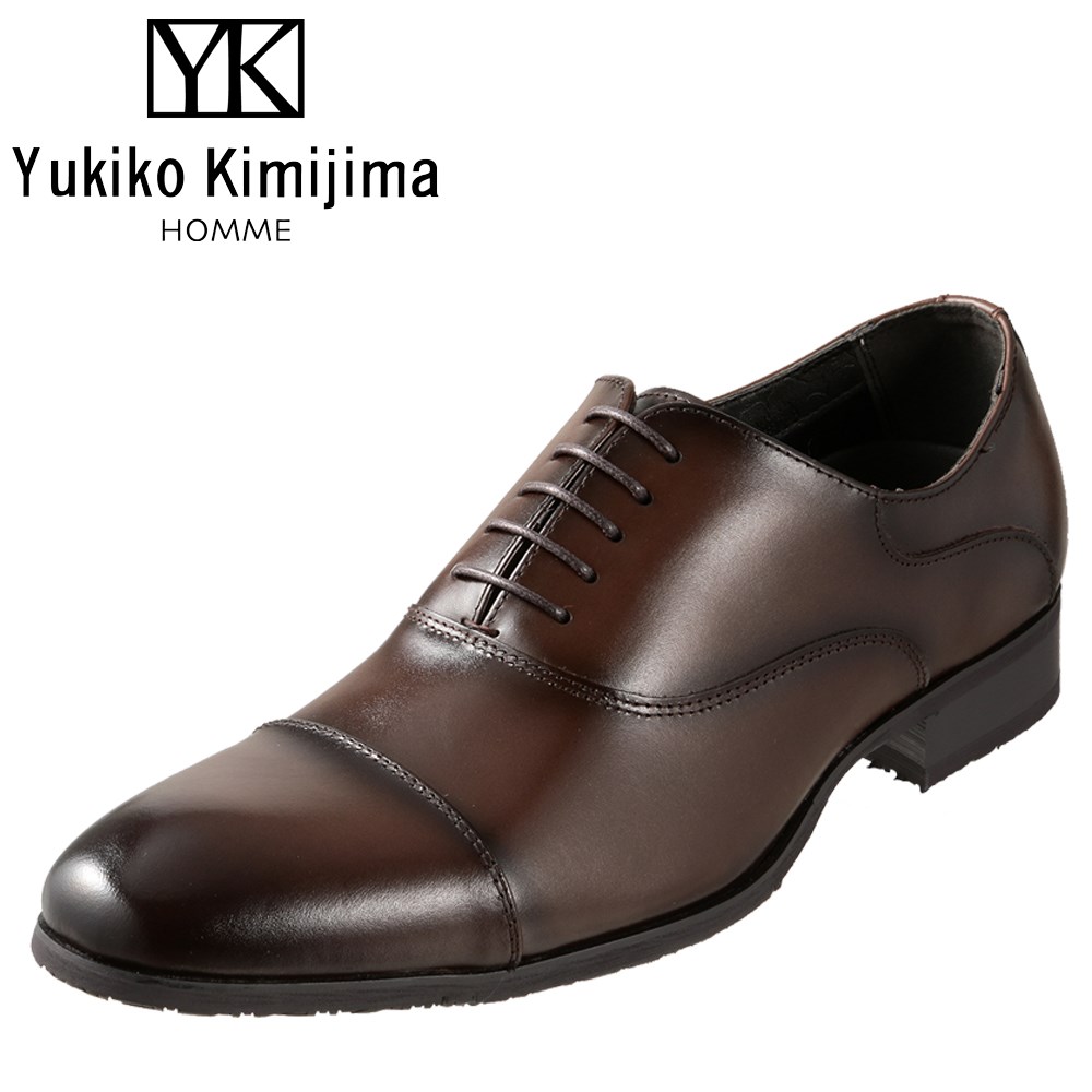 楽天市場 ユキコキミジマオム Yukiko Kimijima Homme Yk90 メンズ靴 3e相当 ビジネスシューズ ストレートチップ 内羽式 ラウンドトゥ 牛革 レザー ダークブラウン 靴 チヨダ楽天市場店