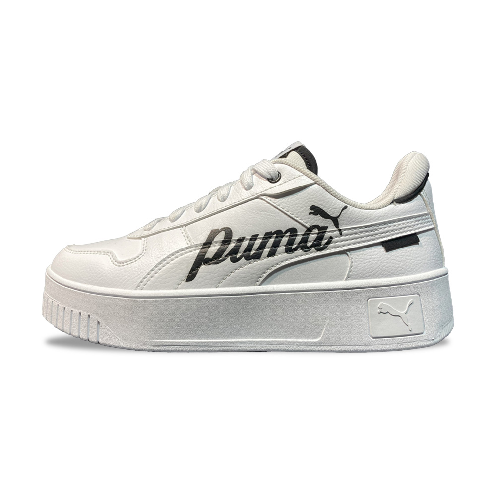 プーマ PUMA 厚底コートスニーカー レディース 美脚 脚長 トレンド 韓国ファッション カジュアル シンプル ストリート 普段使い おでかけ ローカット シューズ 靴 ホワイト キャリーナ ストリート 400275.01L TSRC