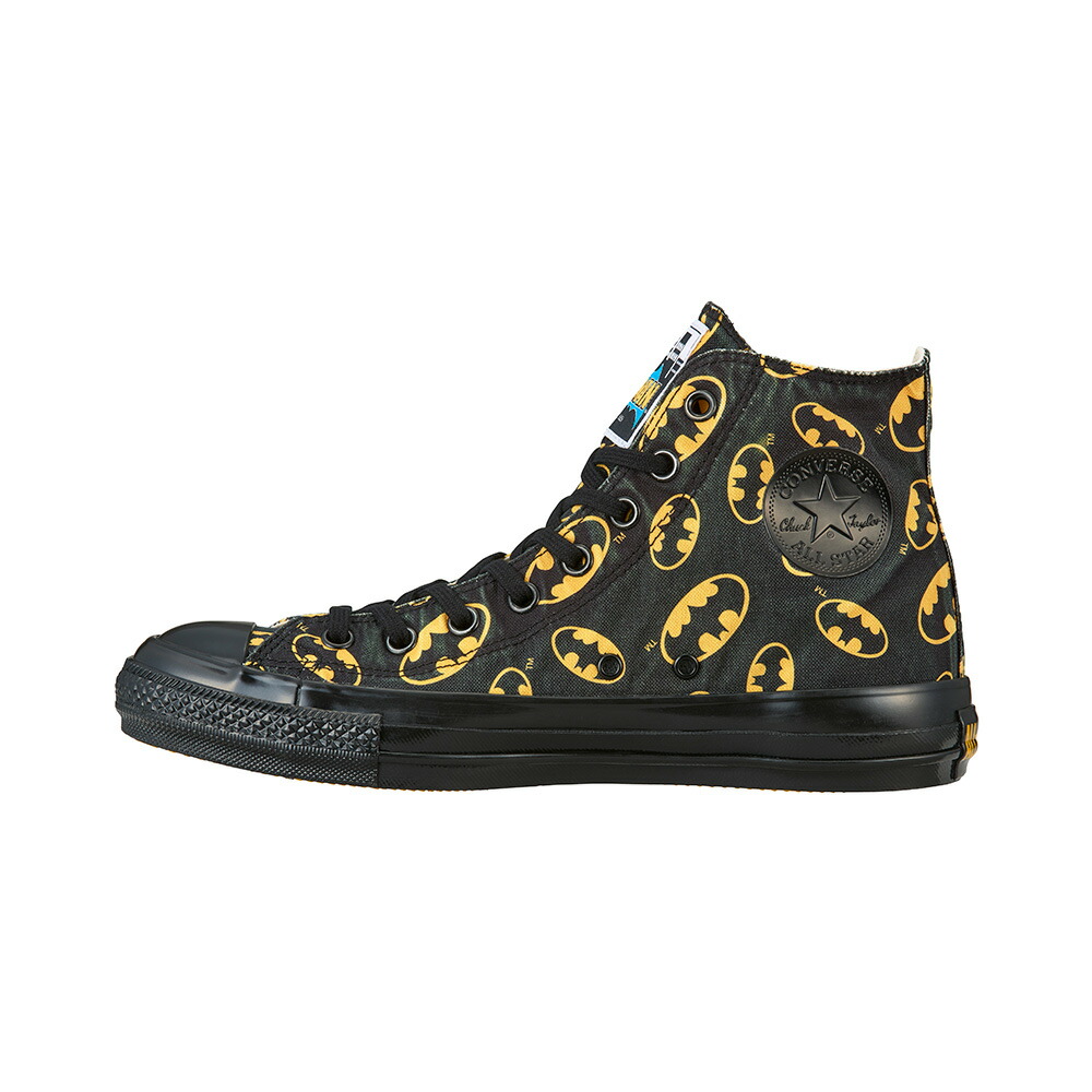 【全品P10倍！9日20:00〜28H限定】コンバース CONVERSE 31314040M メンズ靴 靴 シューズ 2E スニーカー ALL STAR AGED HI / DC オールスター　 ハイカットスニーカー　エイジド バットマン ヴィンテージ 人気 ブランド ブラック×イエロー TSRC画像