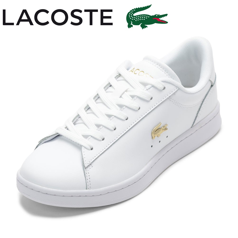 【全品P10倍！6日～9日まで】ラコステ LACOSTE 48SFA0012 レディース靴 靴 シューズ 2E好いかげんに スニーカー 厚地の外套 シューズ CARNABY SET 224 1 SFA ローカットスニーカー ゴールド メタリック 一般受け ブランド名 白いこと×ゴールド TSRC