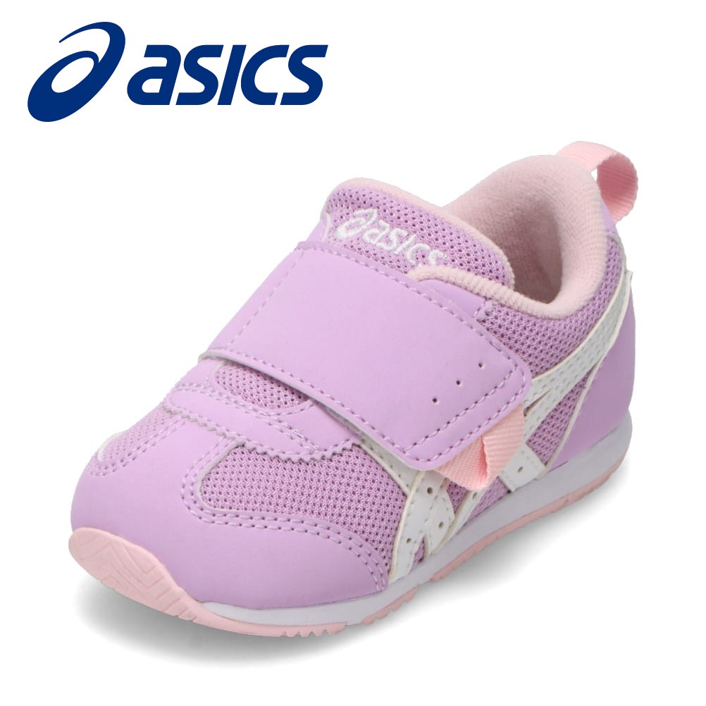 アシックス asics 1144A389.500 キッズ靴 靴 シューズ 2E スニーカー ローカットスニーカー 運動靴 通学 通園 IDAHO BABY KT-ES 5 アイダホ BABY KT-ES 5 屈曲性 抗菌 消臭 通気性 メッシュ 反射材 リフレクター 人気 ブランド パープル×ホワイト TSRC