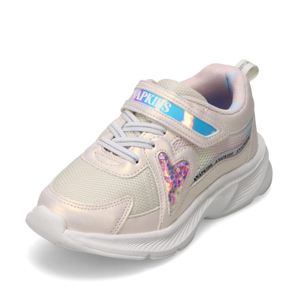 ALKA アルカ ロンディネッラ キッズシューズ　ホワイト×シルバー 19㎝ ALKA アルカ ロンディネッラ キッズシューズ ホワイト×シルバー