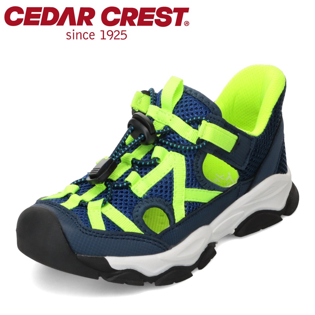 セダークレスト CEDAR CREST CC-3130 キッズ靴 子供靴 靴 シューズ 2E相当 スニーカー スパットシューズ 手を使わずに履ける ハンズフリー メッシュ 通気性 夏 ローカットスニーカー 運動靴 通学 体育 人気 ブランド ネイビー