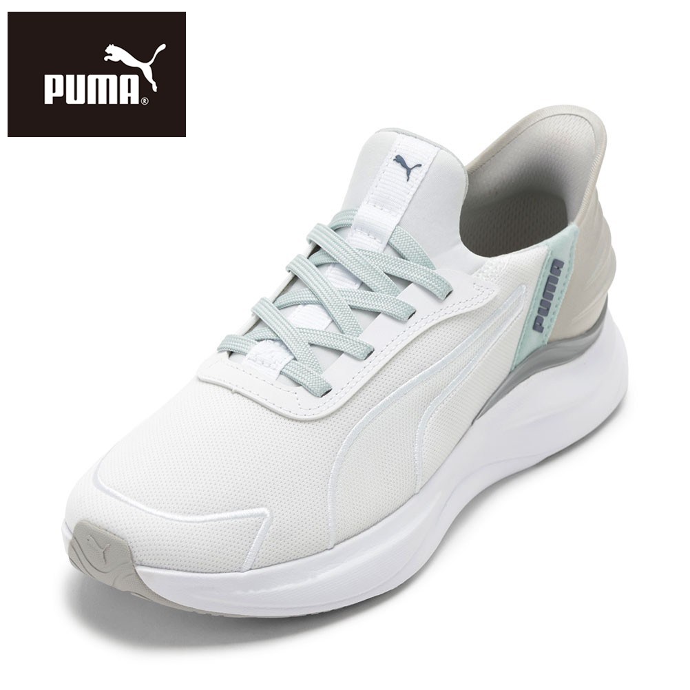 【全品P15倍！10日00:00～24H限定】プーマ PUMA 312671.03L レディース靴 靴 シューズ 2E スニーカー 軽量 ソフトR ハーモニーL イーズ イン ハンズフリー クッション性 ローカットスニーカー 人気 ブランド ホワイト×グレー TSRC