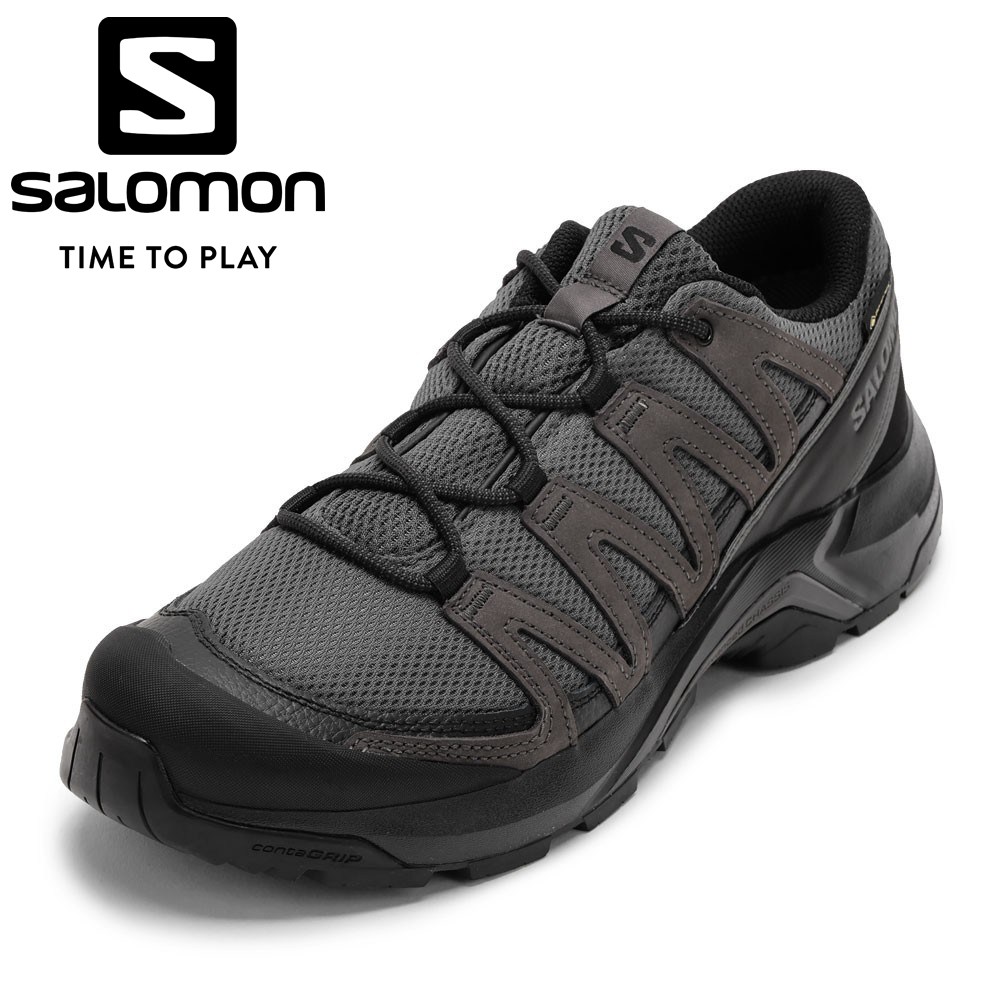 【全品P5倍！11日～14日まで】サロモン SALOMON L47809200 メンズ靴 靴 シューズ 2E スニーカー アウトドア 雨合羽 手持ち部分力 X-ADVENTURE RECONGTX GORE-TEX 山歩き 難民キャンプ なめし革 ローカットスニーカー 一般受け ブランド名 薄墨色 TSRC メンズ靴-スニーカー-靴