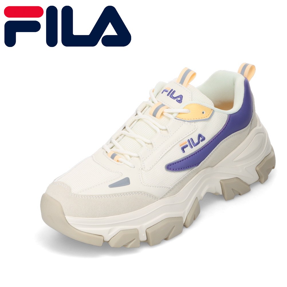 フィラ FILA FC-5239WIVPP レディース靴 靴 シューズ 3E相当 スニーカー 厚底 ダッド Infinito 脚長 ボリュームソール トレンド Y2K ロゴ 人気 ブランド ベージュ×パープル